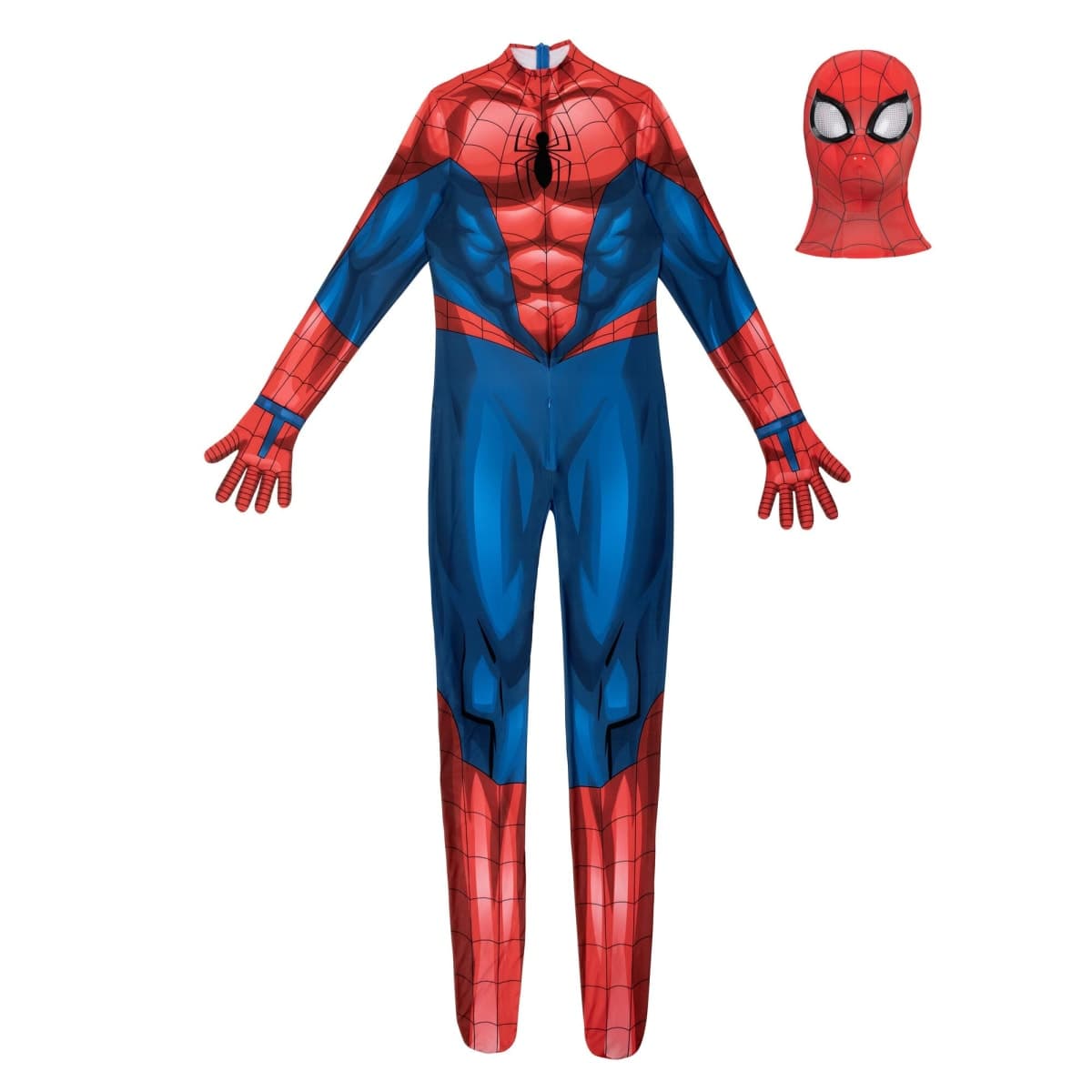 MARVEL Spider-Man Official Adult Deluxe Zentai Halloween Costume - Stretch Spandex with Hidden Zippers and Wrist Slits (L) thumbnail 4