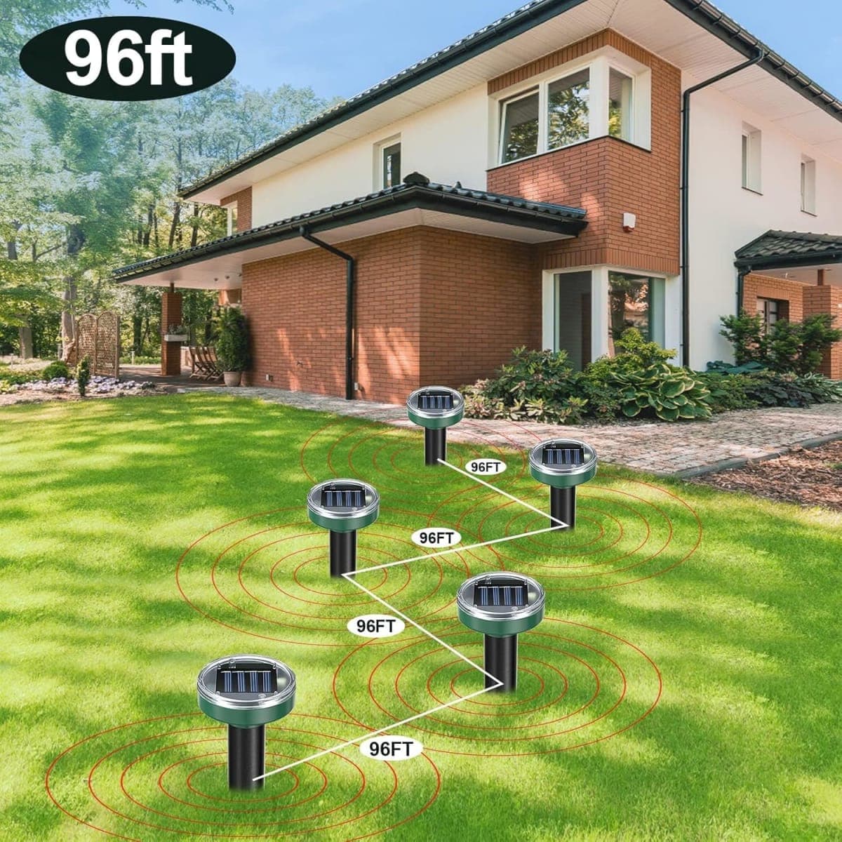 12Pcs Snake Repellent for Yard, Mole Repellent, Solar Ultrasonic Groundhog Gopher, Skunk, Vole, Rabbit, Rodent,Repellent Outdoor for Lawn Garden & Yard thumbnail 3