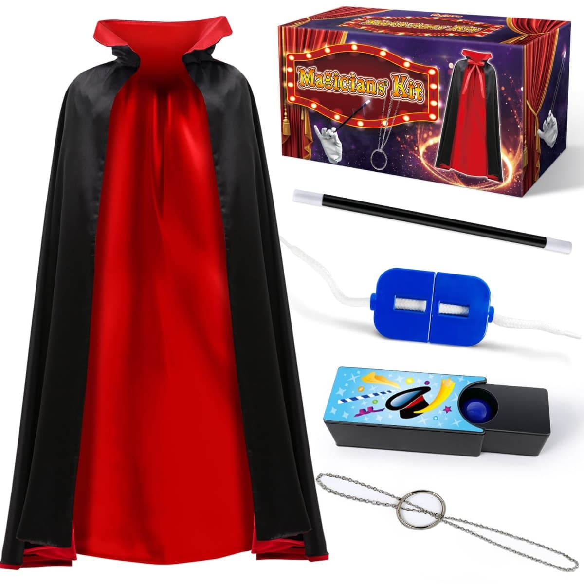 PATIFEED Magic Kit, Magician Costume Set with Cloak Cape — image 1