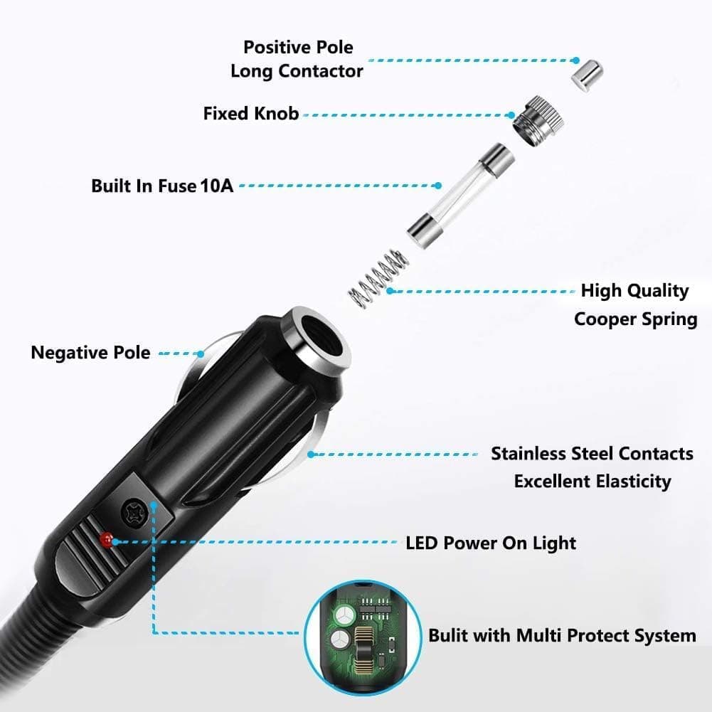 FGIEU 12V Car DC Power Cord Compatible with Igloo Cool Chill, Iceless TE Thermoelectric Cooler, Replacement Car Adapter 25121 for Igloo Electric Cooler. (10FT) thumbnail 5