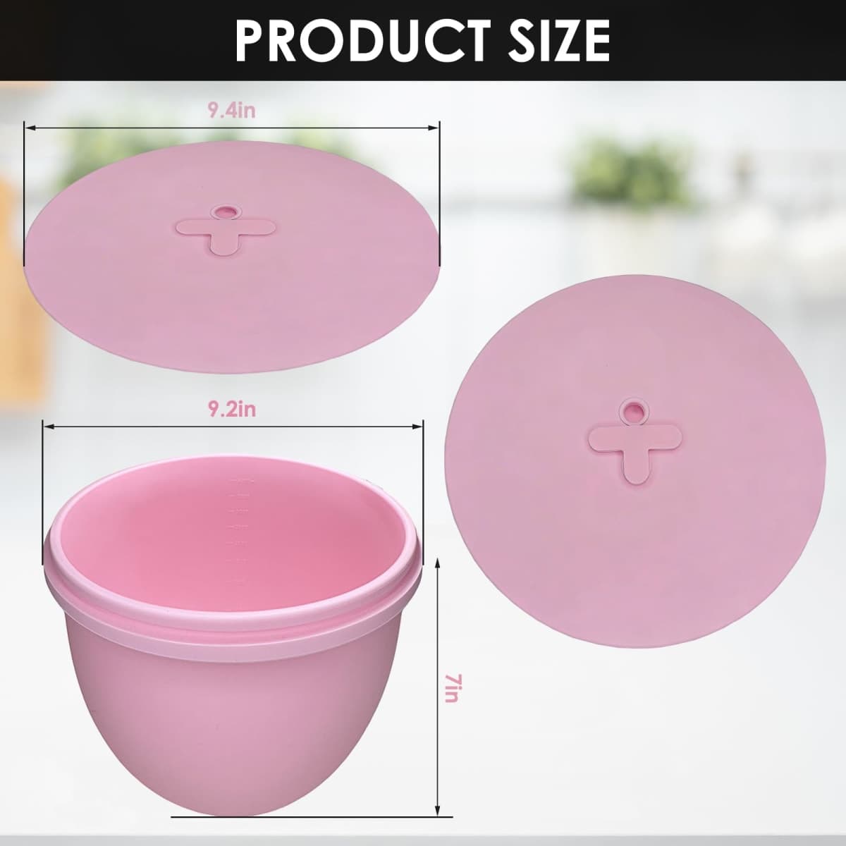 Silicone Bowl Liners for 5 Qt KitchenAid Mixers, 3 Liners with Lids thumbnail 5