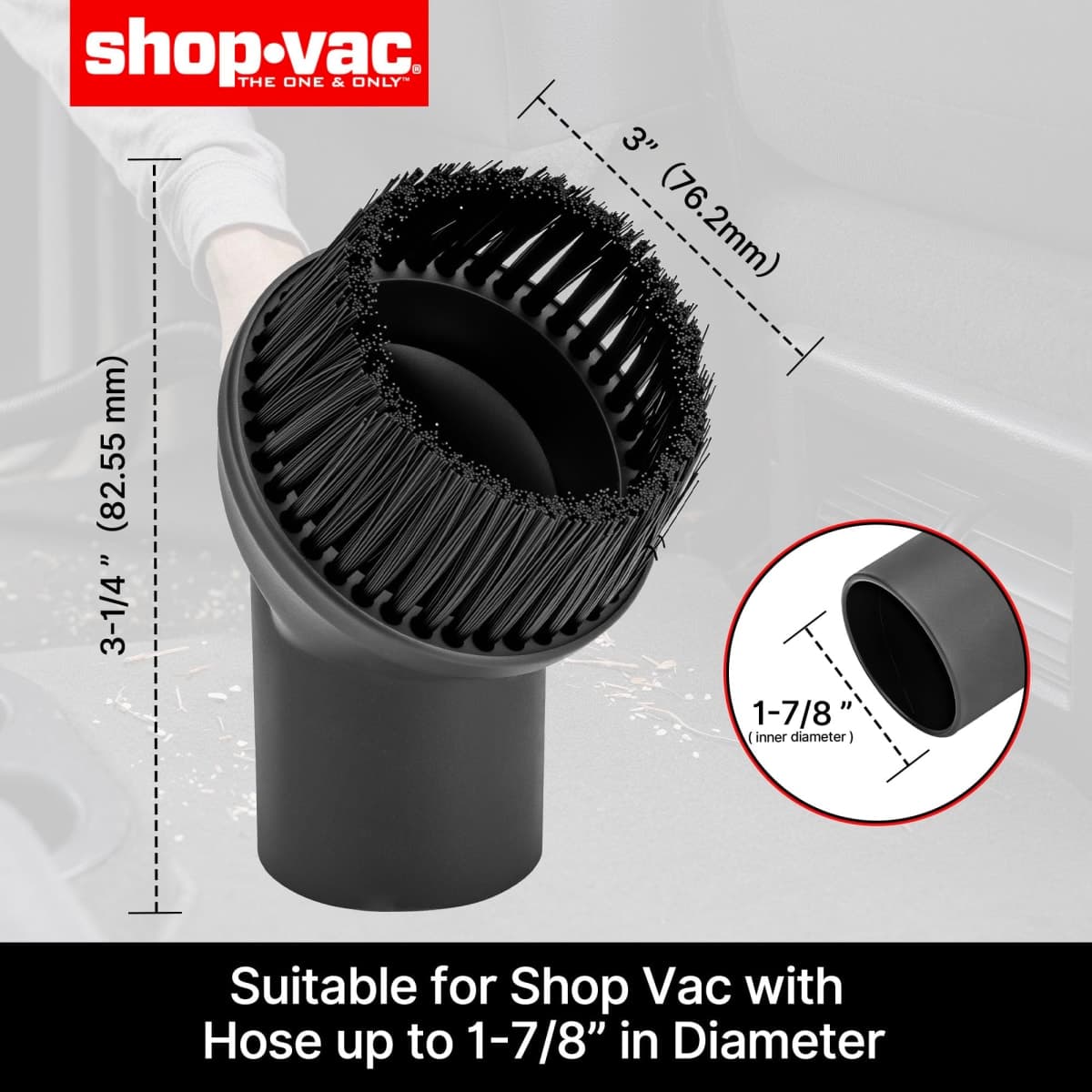 Shop-Vac 1-7/8" Round Brush, 1 Pack thumbnail 3