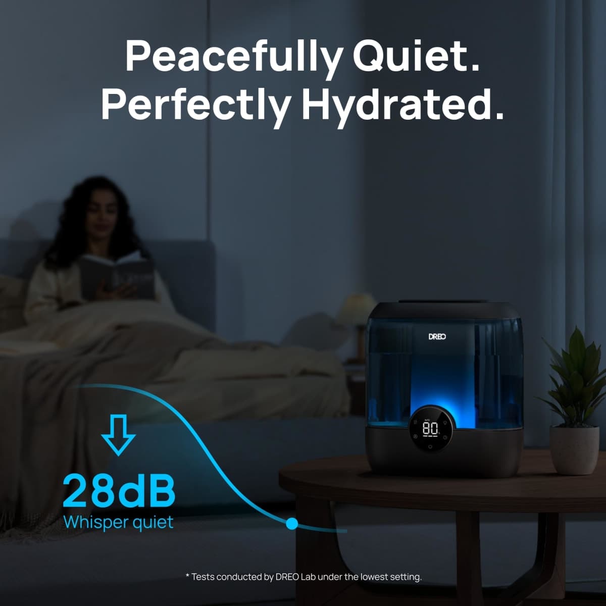 Dreo Smart Humidifiers for Bedroom, 6L Top Fill Supersized Cool Mist Humidifier for Large Room, 60 Hour Runtime, Quiet Ultrasonic Humidifiers for Plants, Baby, Indoor, Home, Night Light, Black thumbnail 4