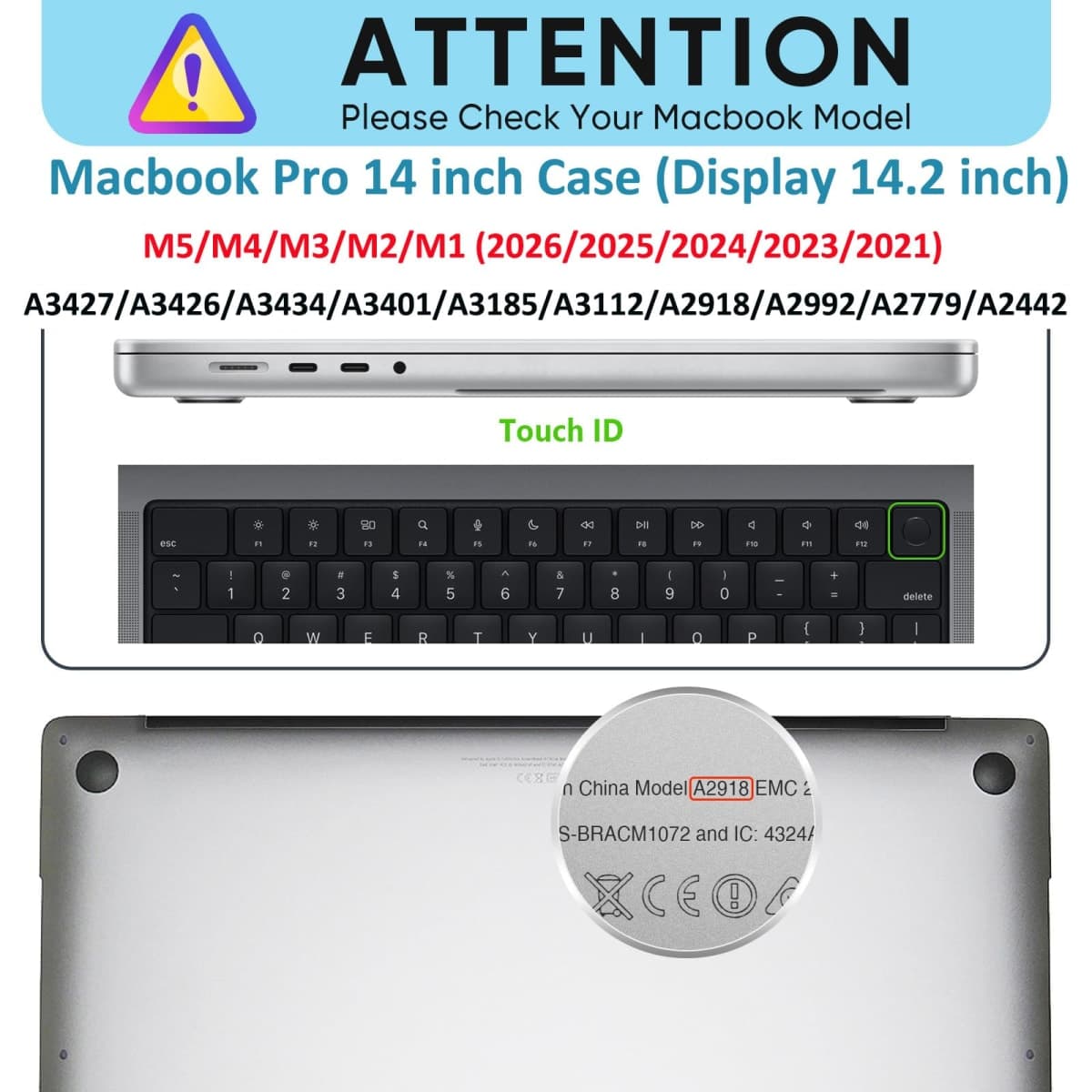 HXCASEAC Compatible with MacBook Pro 14 inch Case 2026 2025 2024 2023 2021,Anti-Scratching Protective Hard Cover with Foldable Stand M5 M4 M3 M2 M1 (A3426 A3434 A3401 A3112 A2918 A2992 A2442), Black thumbnail 2