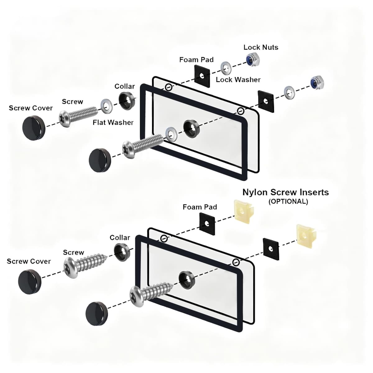 Anti Theft License Plate Screws Kits thumbnail 3