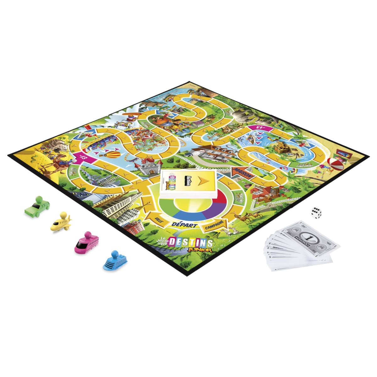 The Game of Life Junior Board Game for Kids Ages 5 and Up, Game for 2-4 Players (French) thumbnail 2