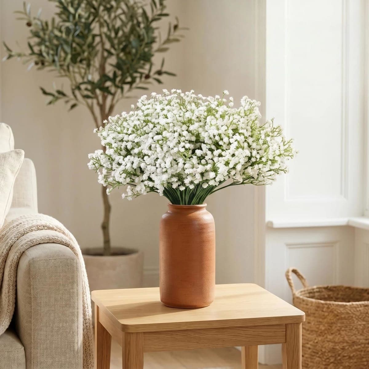 6Pcs Baby's Breath Artificial Flowers Real Touch Faux Gypsophila Bouquet DIY Floral Bouquets Arrangement for Wedding Centerpieces and Decorations thumbnail 4