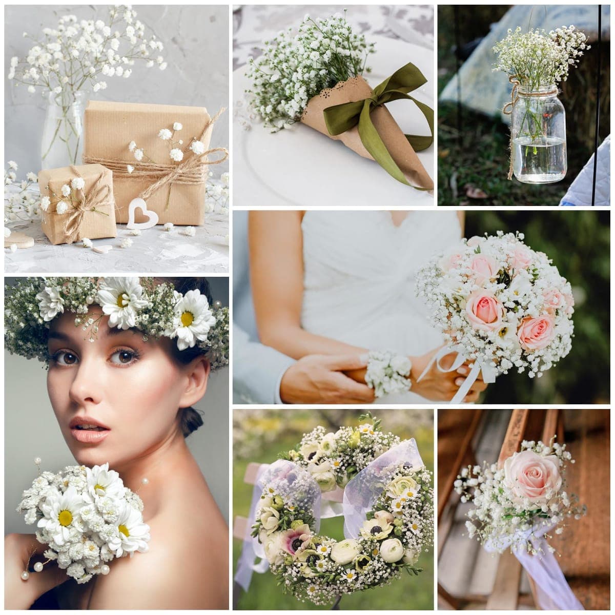 6Pcs Baby's Breath Artificial Flowers Real Touch Faux Gypsophila Bouquet DIY Floral Bouquets Arrangement for Wedding Centerpieces and Decorations thumbnail 5