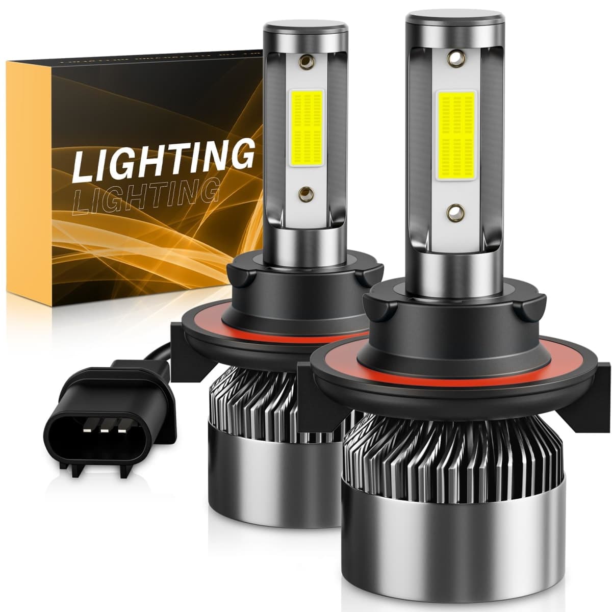𝐇𝟖 𝐇𝟗 𝐇𝟏𝟏 Bulb 6500K Cool White 𝟔𝟎𝟎𝟎𝟎𝐋𝐌 𝟗𝟎𝟎% 𝐁𝐫𝐢𝐠𝐡𝐭𝐞𝐫, 1:1 Beam Plug and Play IP68 Waterproof Off-Road Lights, Pack of 2 — image 1