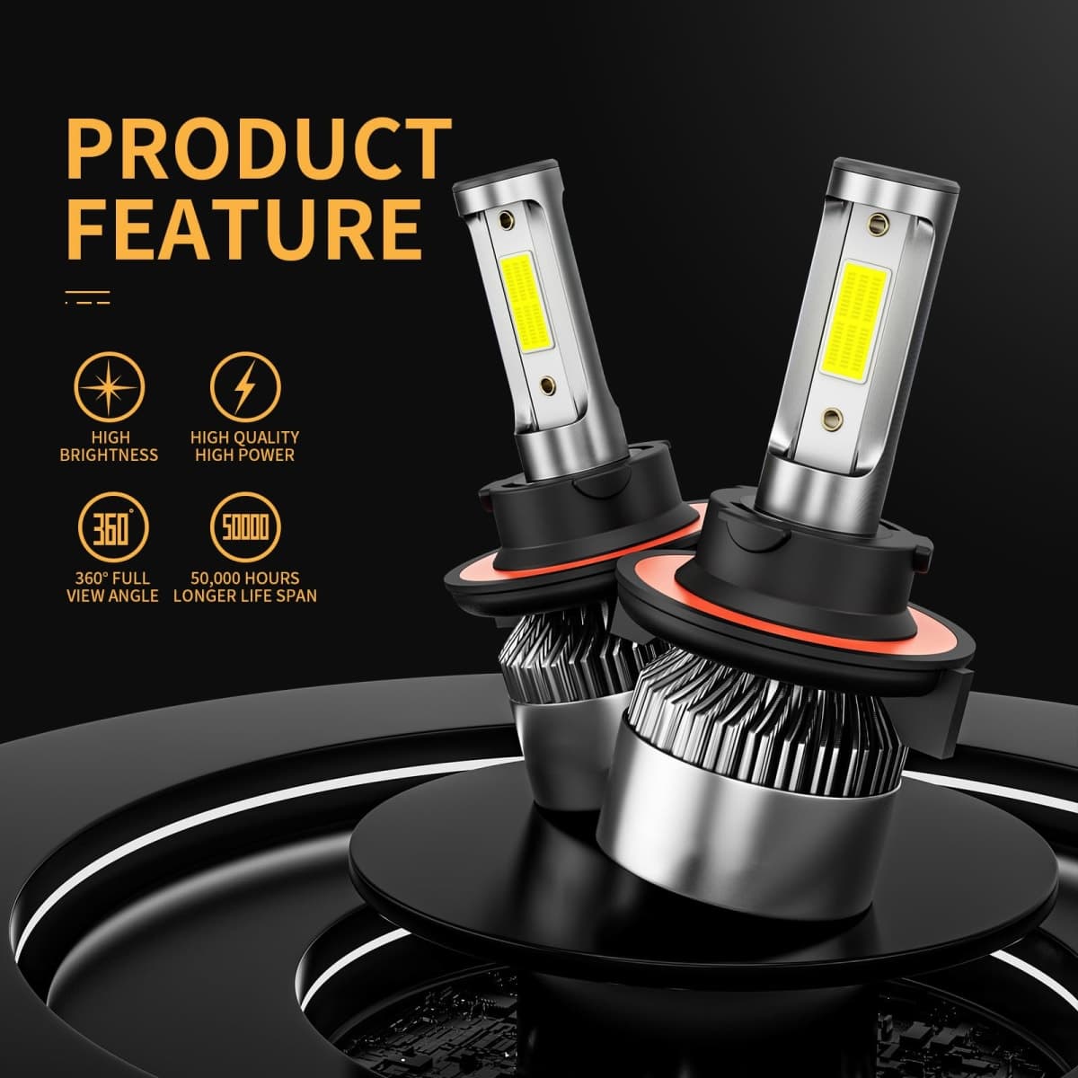 𝐇𝟖 𝐇𝟗 𝐇𝟏𝟏 Bulb 6500K Cool White 𝟔𝟎𝟎𝟎𝟎𝐋𝐌 𝟗𝟎𝟎% 𝐁𝐫𝐢𝐠𝐡𝐭𝐞𝐫, 1:1 Beam Plug and Play IP68 Waterproof Off-Road Lights, Pack of 2 thumbnail 2