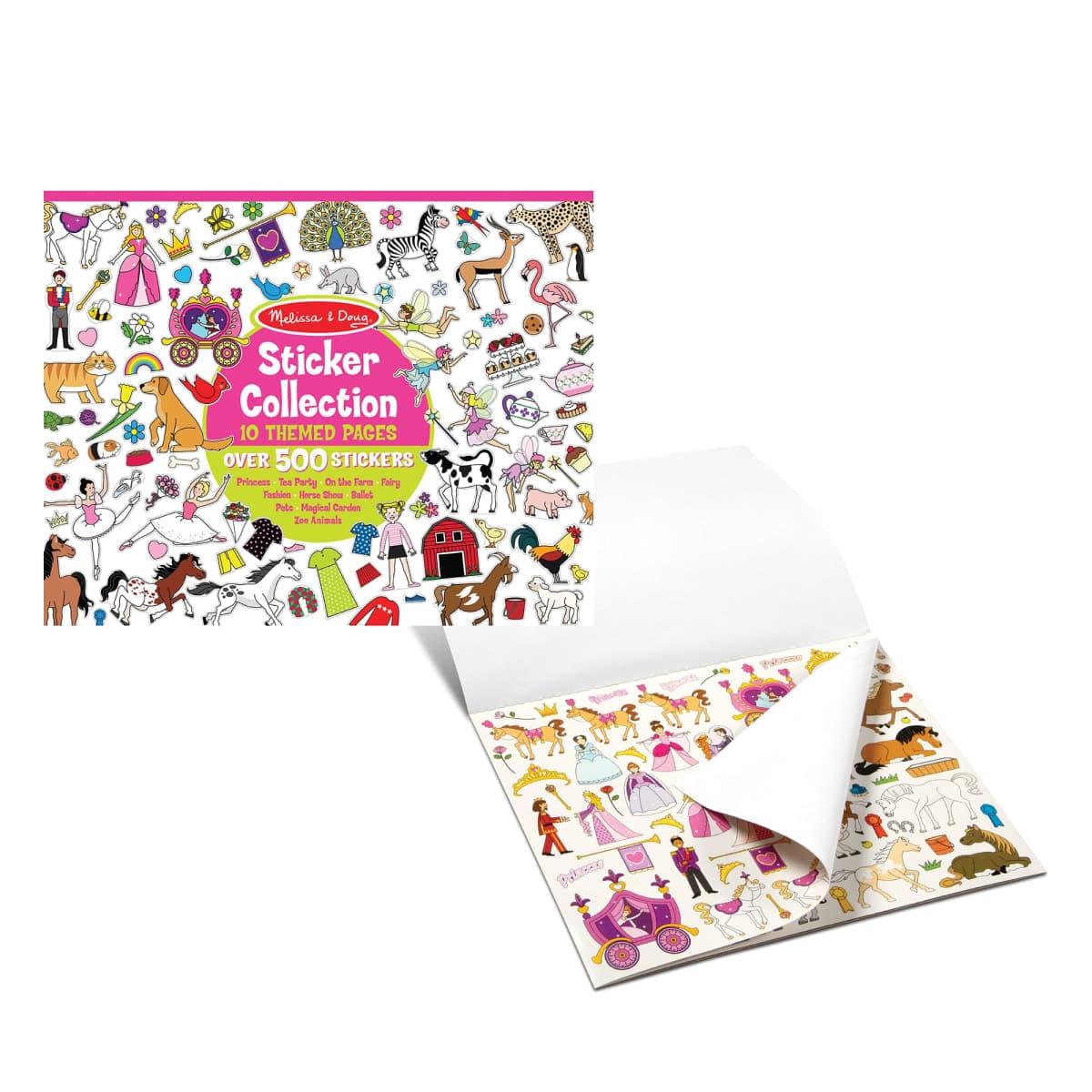 Melissa & Doug Sticker Collection Book: Princesses, Tea Party, Animals, and More - 500+ Stickers - FSC CertifiedCar Activities for Kids Ages 3+ thumbnail 4