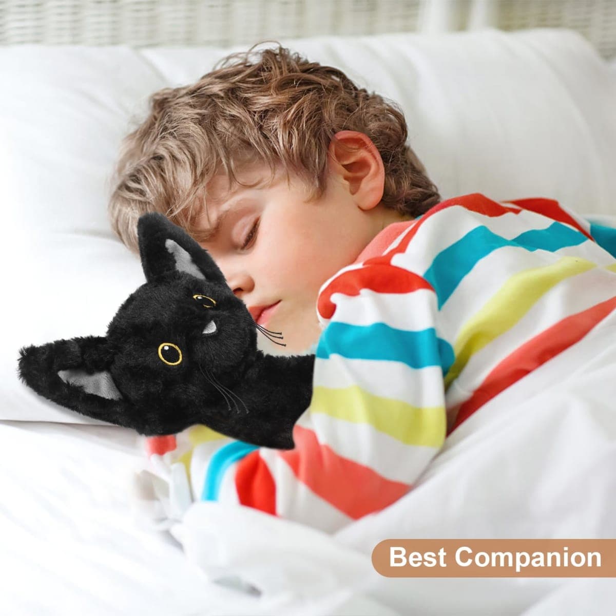 SuzziPals Coolable & Heatable Cat Stuffed Animals，Microwavable Stuffed Animal Heating Pad for Period Cramps, Cute Cat Plush for Anxiety, Black Cat Plush Gift for Kids & Aldults thumbnail 4