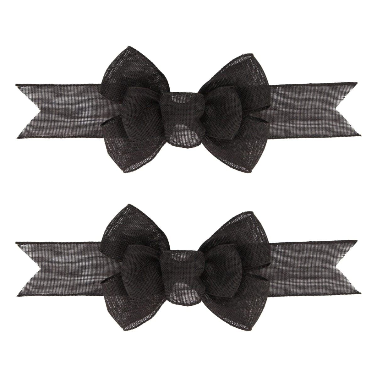 Meseey 2 Pcs Black and White Buffalo Plaid Wired Ribbon Handmade Premade Burlap Bows for Wreaths Tree Decorations Gift Wrapping Outdoor Decoration (Black and White Plaid) thumbnail 2