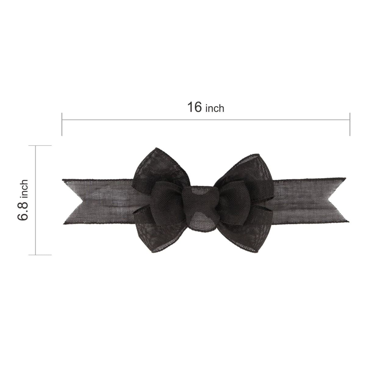 Meseey 2 Pcs Black and White Buffalo Plaid Wired Ribbon Handmade Premade Burlap Bows for Wreaths Tree Decorations Gift Wrapping Outdoor Decoration (Black and White Plaid) thumbnail 3