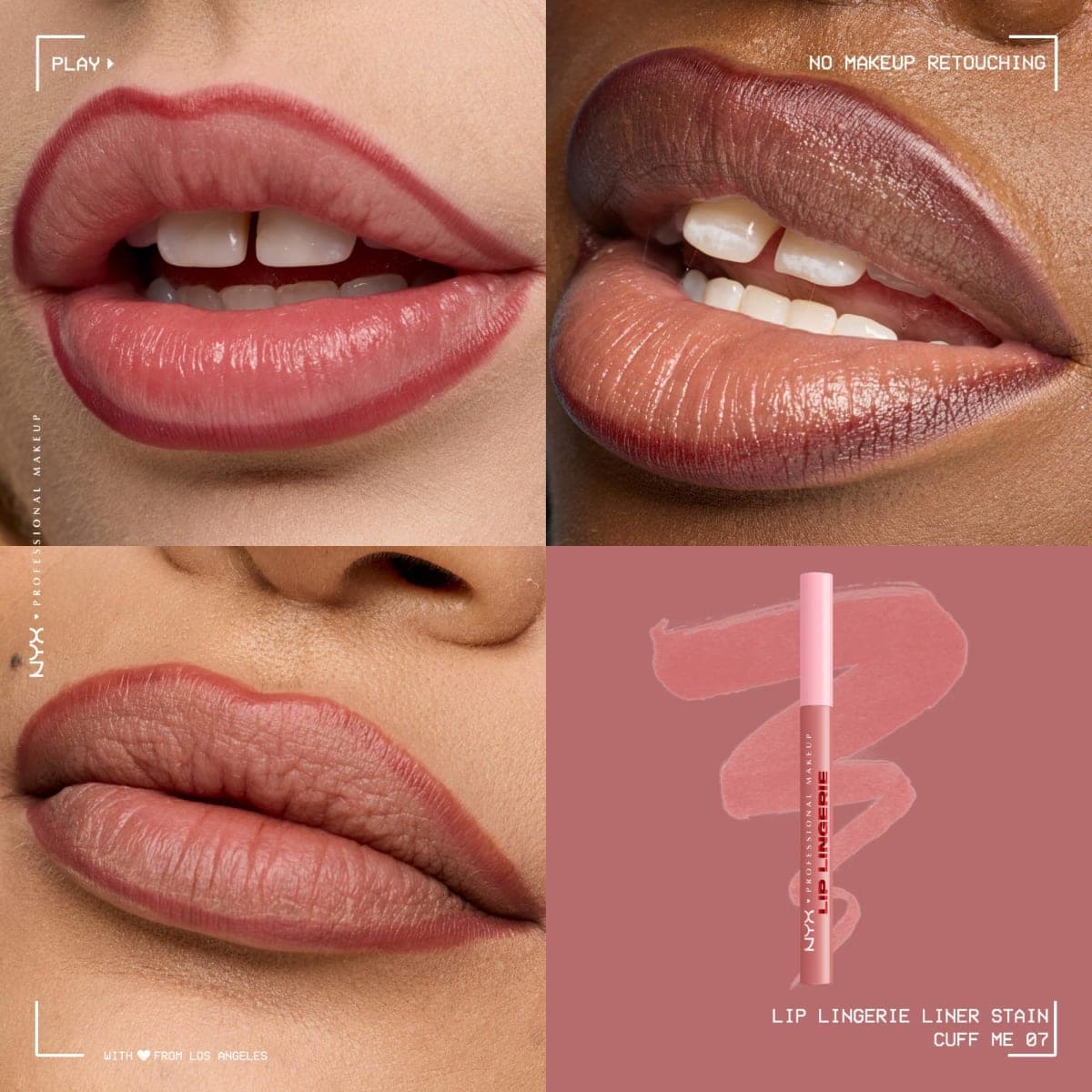 NYX Professional Makeup Lip Lingerie Lip Liner Stain, Seamless All Day Lip Tint, Waterproof Lip Stain, Transfer-proof, Shade: Cuff Me (Pink) thumbnail 2
