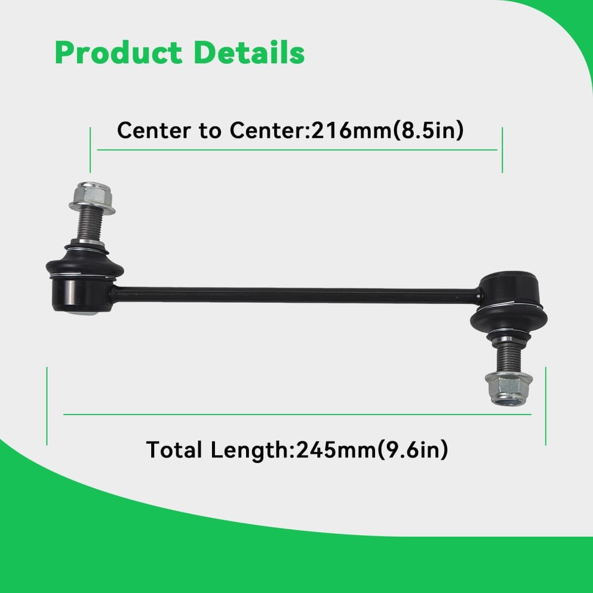 AUQDD K750597 K750598 Front Sway Bar Stabilizer Link Compatible With K-ia 2010 2011 2012 2013 Soul (# 548302K000 548402K000 GS90862 MS90861) thumbnail 2