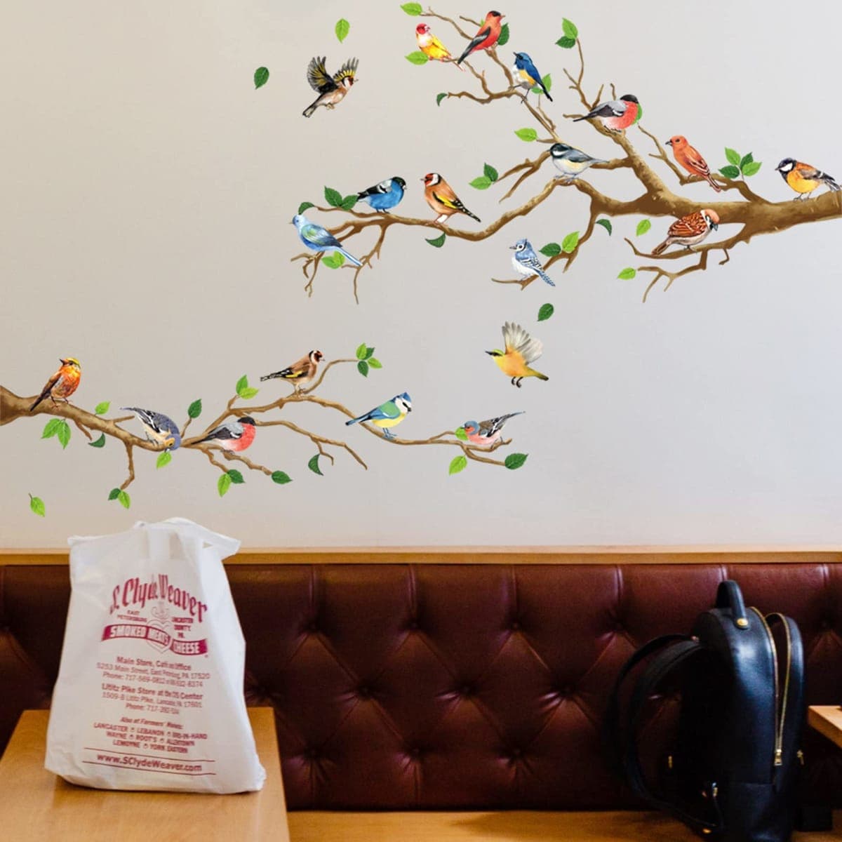 Maydahui 4 Sheet Wall Decals Birds and Branches for Living Room Bedroom thumbnail 5