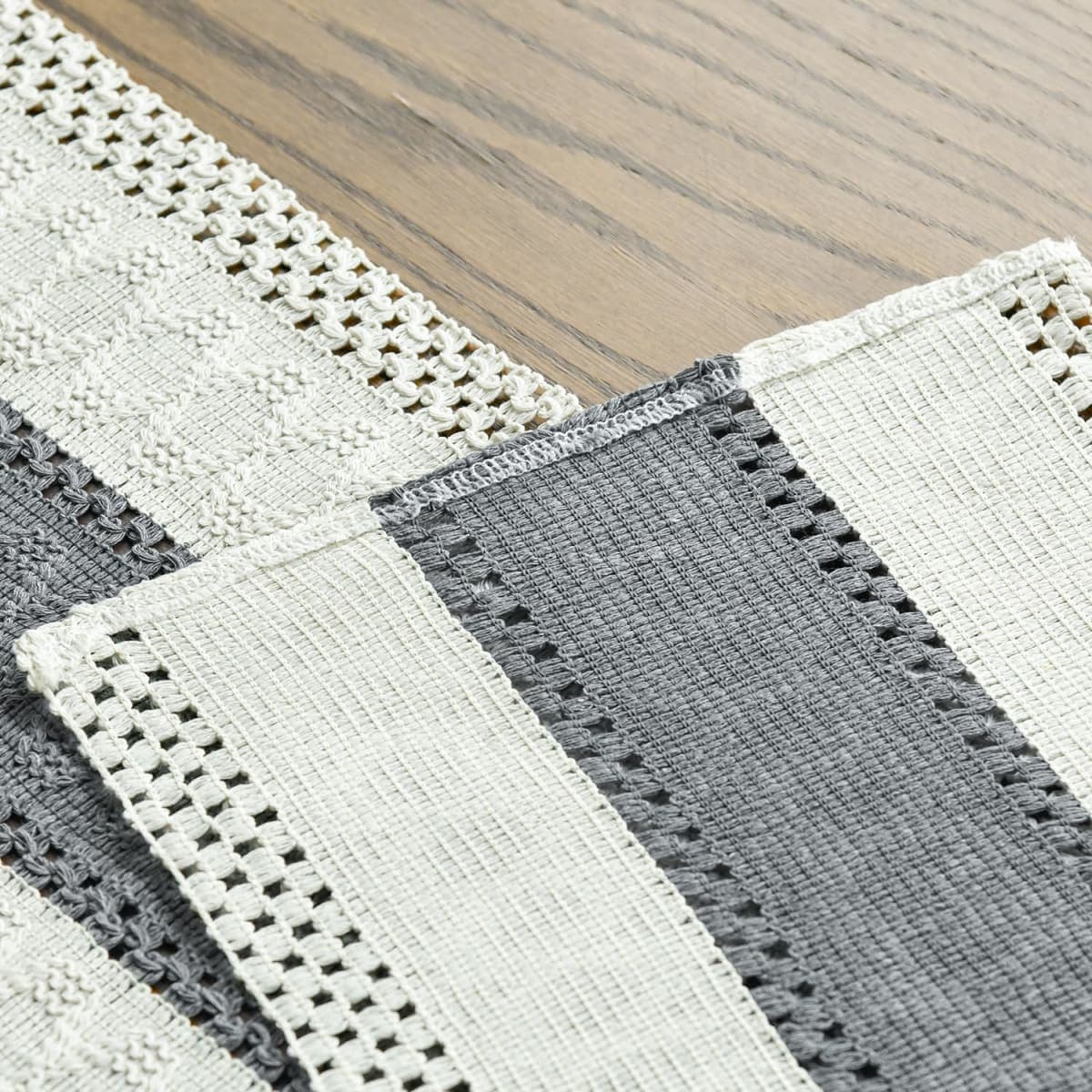 Artoid Mode Dark Grey Farmhouse Rustic Table Runner, Seasonal Holiday Hollow Kitchen Dining Table Decoration for Home Party Decor 12x90 Inch thumbnail 5