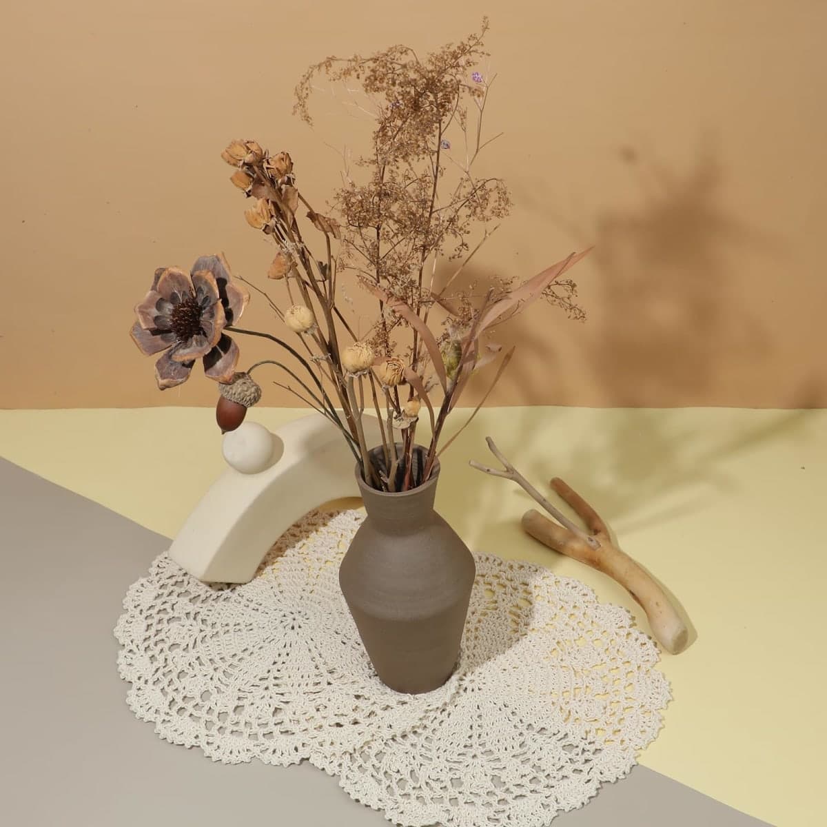 Crochet Doilies, 4 Pcs 10 Inch Beige Doilies for Tables Vintage Doilies for Furniture, Round Handmade Lace Placemats Knitted Tablecloth Corrugated Edge for Kitchen Dining Room Wedding Party Decor thumbnail 5