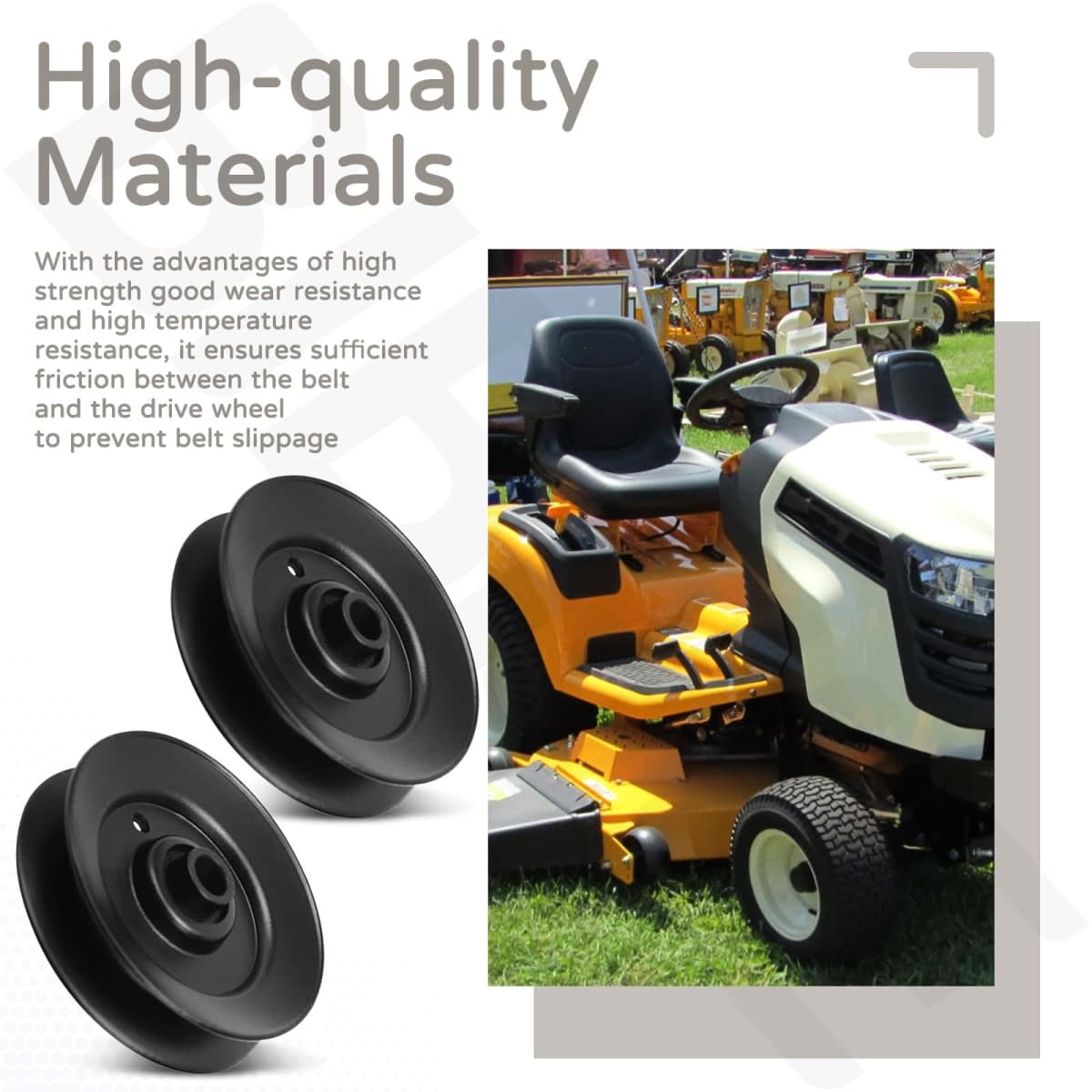 BIBIJIE 2 Pack 14326 Rotary V-Idler Pulley for MTD Troy-Bilt Cub Cadet 13RX91AT056 Replaces 756-04325 thumbnail 5