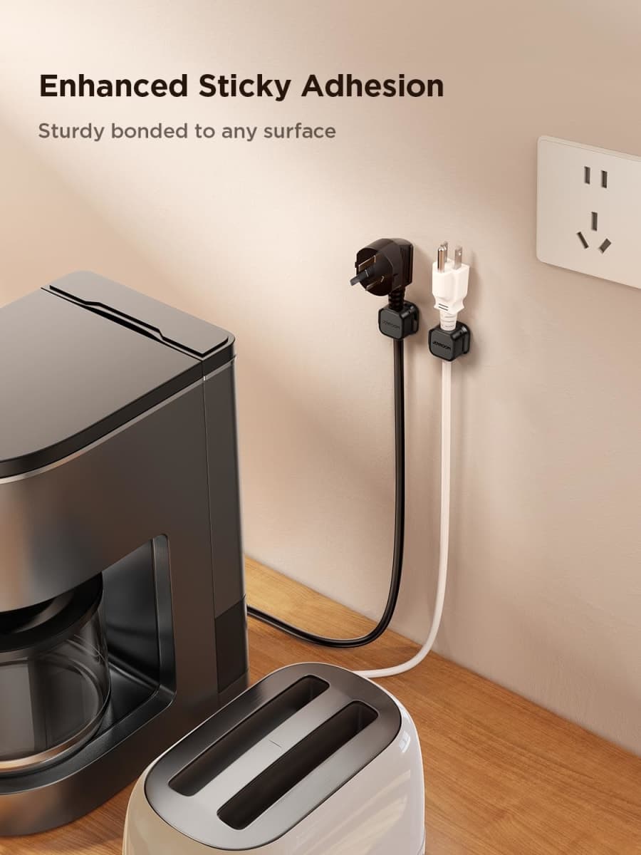 6 Pack Magnetic Cable Clips [Cable Smooth Adjustable] Cord Holder, Under Desk Cable Management, JOYROOM Adhesive Wire Holder Keeper Organizer for Home Office Desk Phone Car Wall Desktop Nightstand thumbnail 5