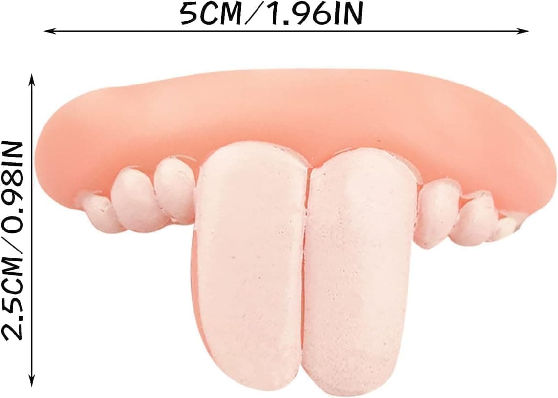Dog Fake Teeth - White Braces for Christmas Costume, Funny Chew Toy, Pet Supplies, Buck Teeth, Decorations thumbnail 2