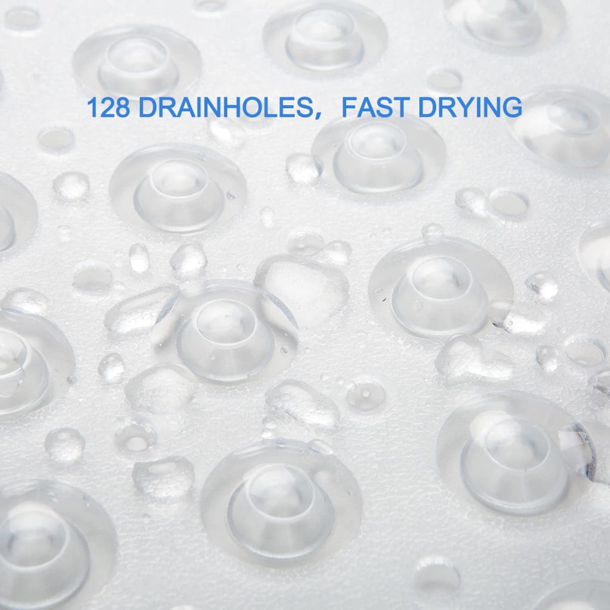 AmazerBath Bath Tub Mat, Medium Size 27.6 x 15 Inches Non-Slip Shower Mats with Suction Cups and Drain Holes, Bathroom Bathtub Mats Machine Washable (Clear) thumbnail 4