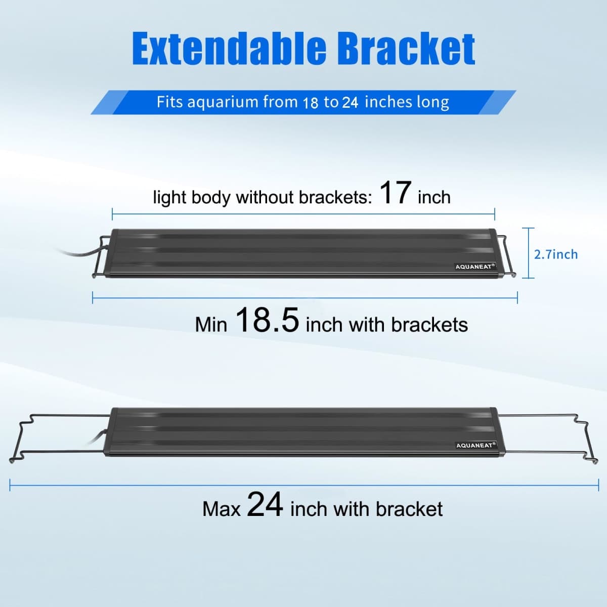 AQUANEAT - Full Spectrum LED Aquarium Light for 18-24 Inch Fish Tank Freshwater Light thumbnail 3
