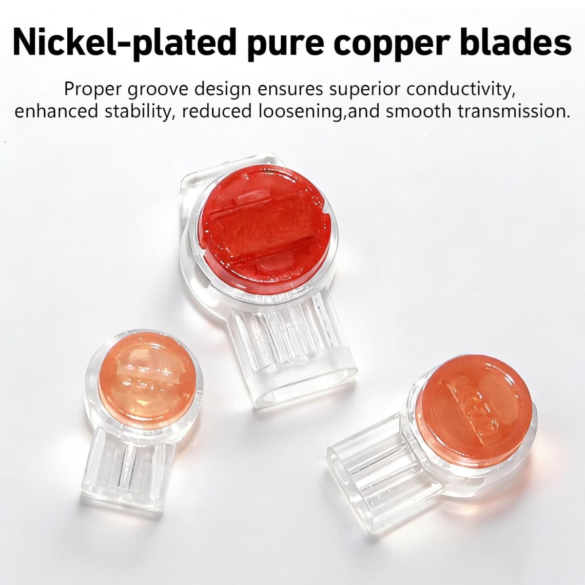 300 Pcs Wire Splice Connectors Low Voltage Wiring Connector Waterproof Gel-Filled Clear Button for Weak Current Wire Connections (UY/K1+UY2/K2+UR/K3) thumbnail 3