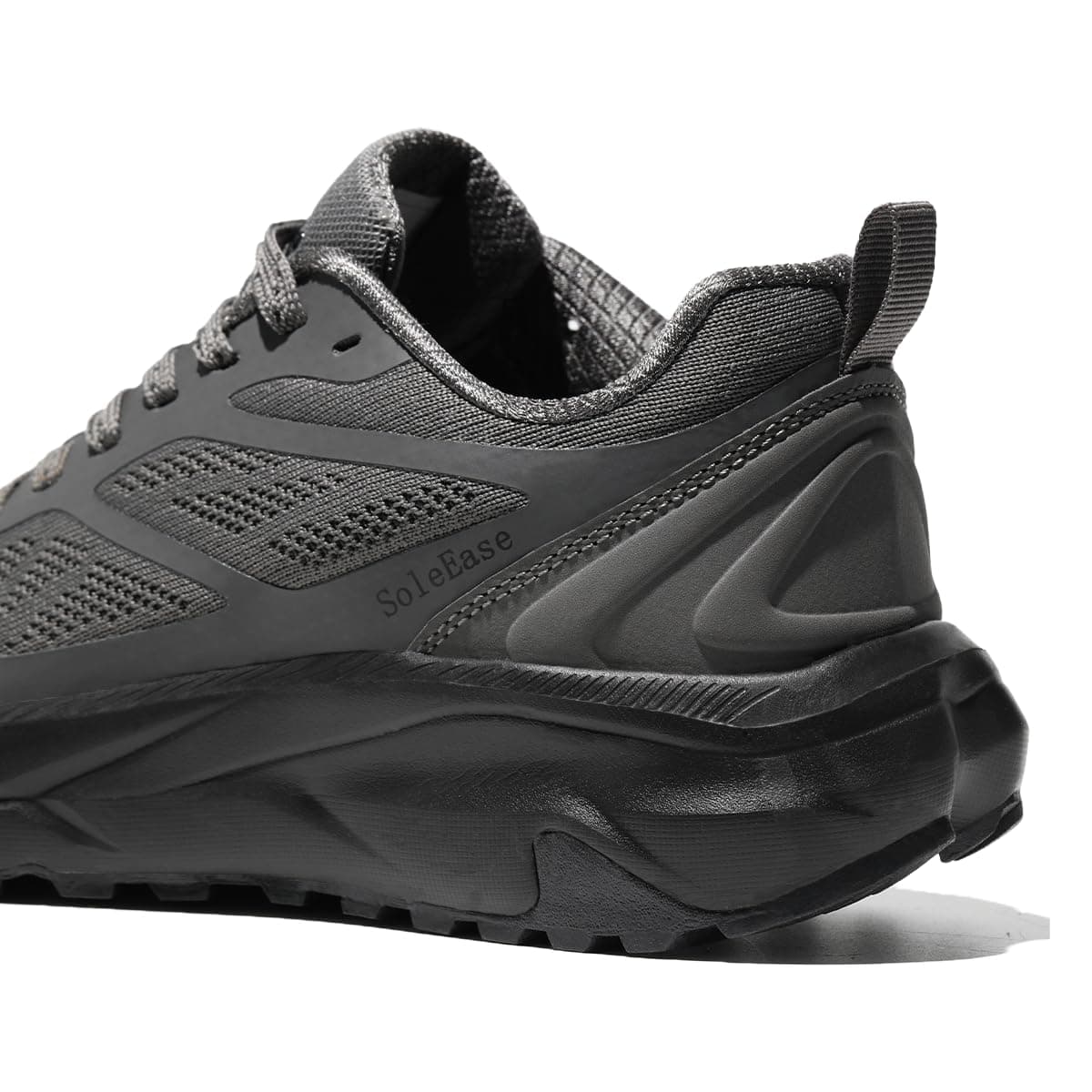 SoleEase Wide Toe Box Shoes for Men, Lightweight Non Slip Walking Sneakers with Barefoot Feel, Breathable Trail Gym Shoes, 510-grey, 12.5 Wide thumbnail 5
