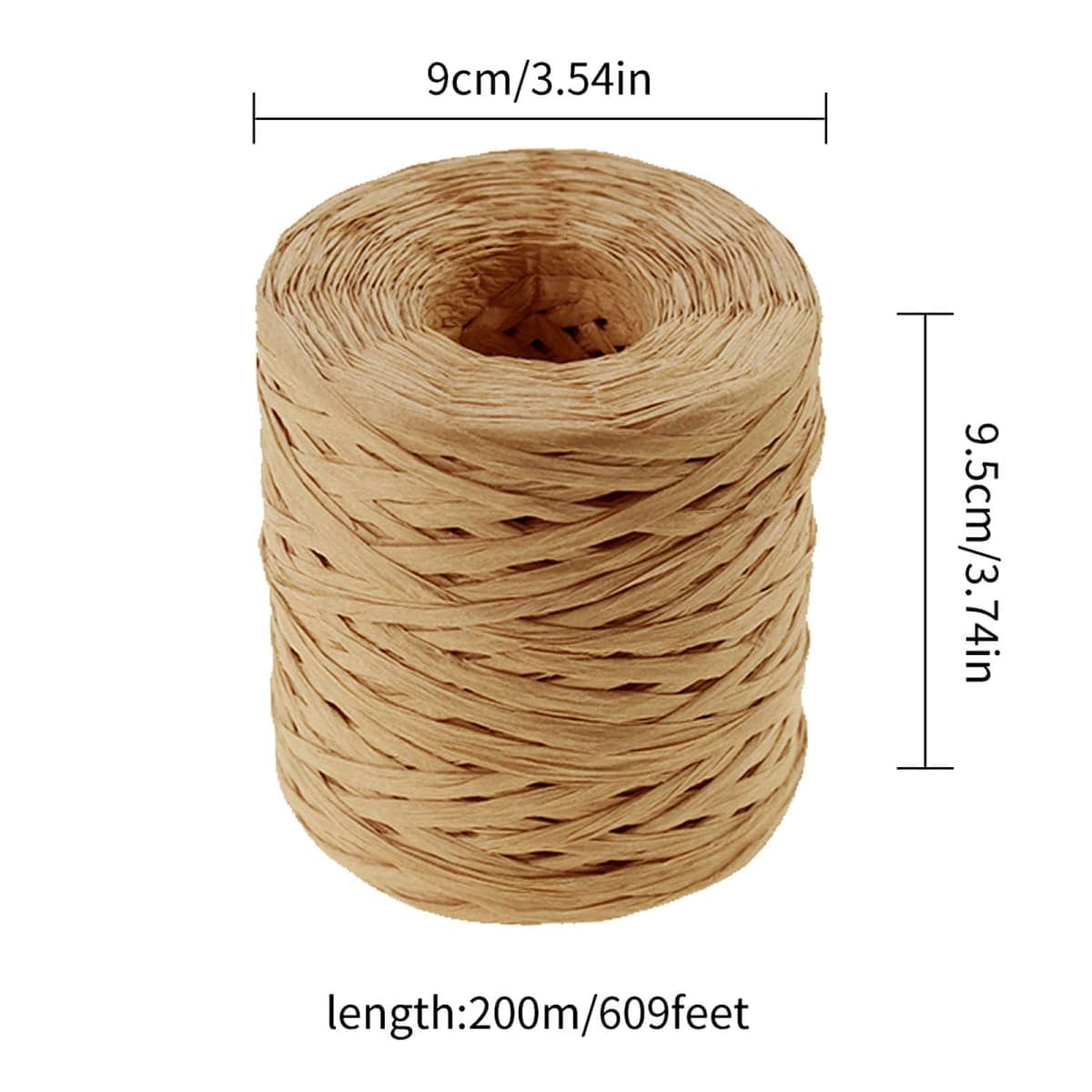 Creatrill 218 Yards Raffia Paper Craft Ribbon Packing Paper Twine, 1/4 Inch by 218 Yards (Kraft) thumbnail 2