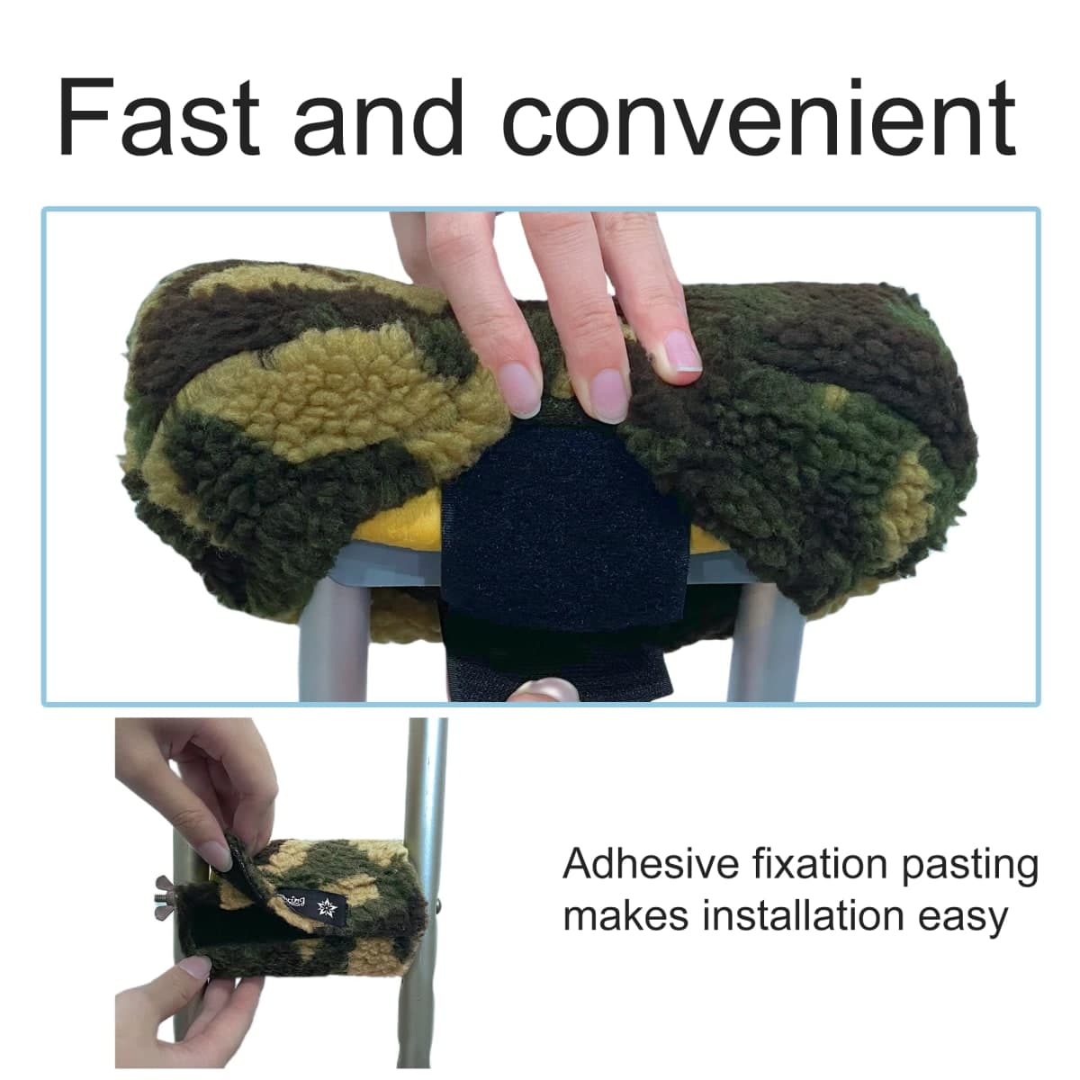 SPRING SEAON Plush Memory‑Foam Crutch Underarm Pad & Hand‑Grip Covers–Universal Fit, Breathable Moisture‑Wicking, Machine‑Washable Cushion for Crutches, Pain Relief & Chafing Protection thumbnail 2