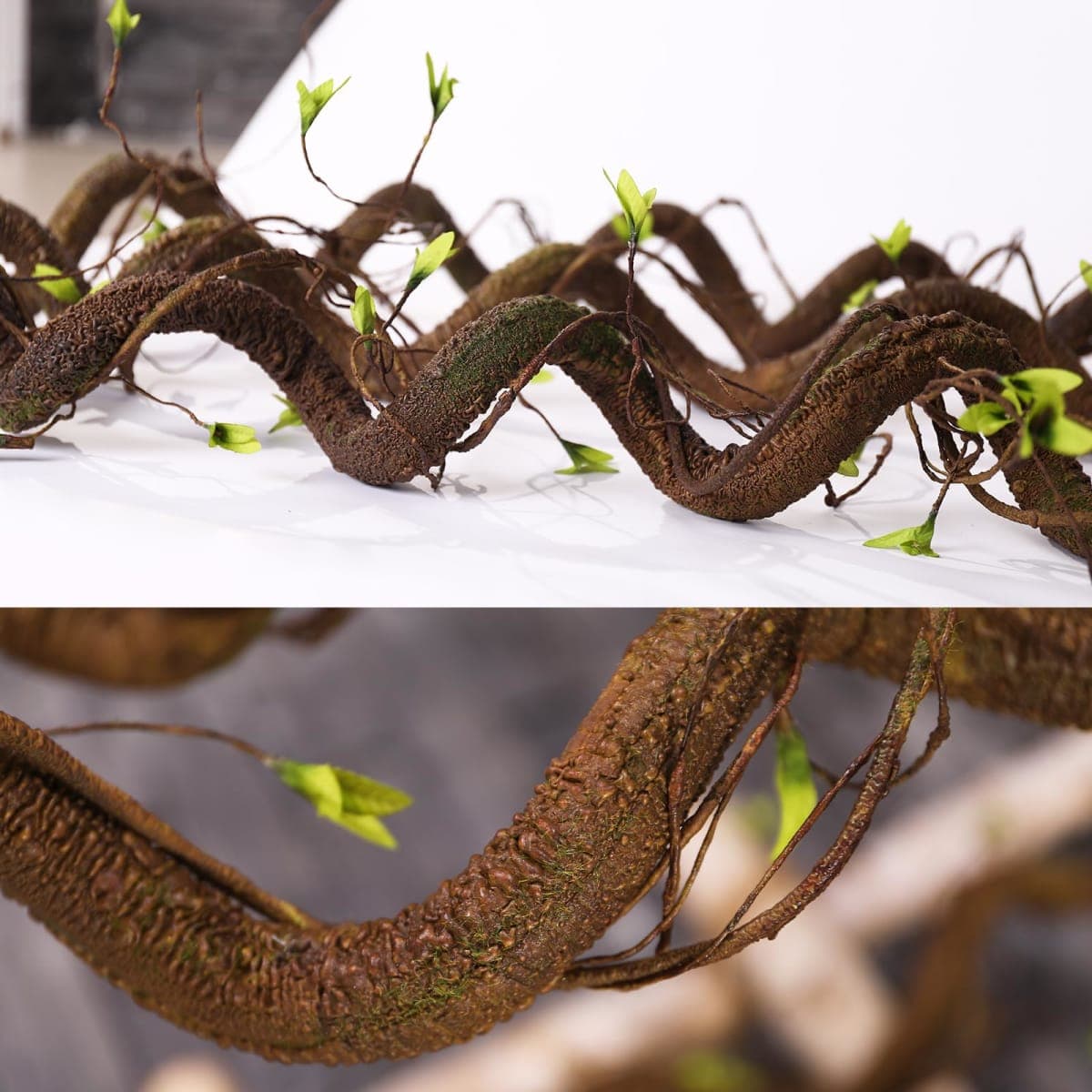 CONGZHANHH Bendable 63in Artificial Tree Twigs Cane Wood Vine Branches Fake Plants Trunk Garland with Leaves for Home Wedding Garden Wall Hanging Mantel Christmas Thanksgiving Day Decoration — image 1