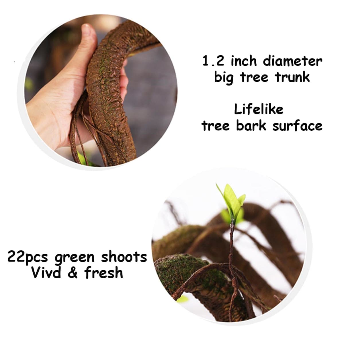 CONGZHANHH Bendable 63in Artificial Tree Twigs Cane Wood Vine Branches Fake Plants Trunk Garland with Leaves for Home Wedding Garden Wall Hanging Mantel Christmas Thanksgiving Day Decoration thumbnail 3
