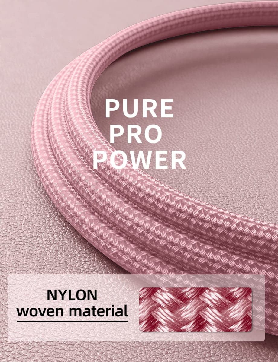 USB A to Lightning Cable 6FT Pink thumbnail 5