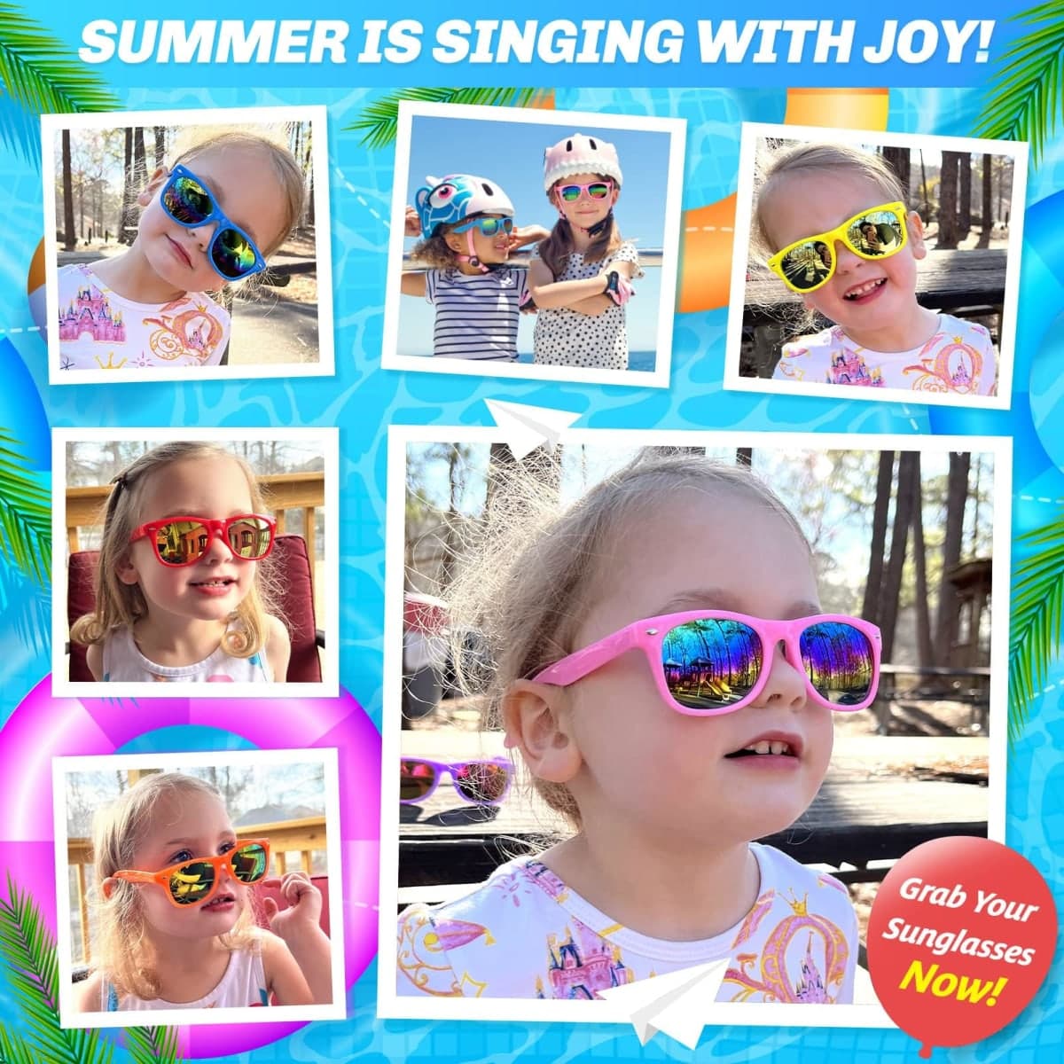GINMIC Kids sunglasses Party Favors, 36Pack Kids, Boys and Girls Sunglasses Bulk Age 3-8 with UV400 Protection,Party Favors For Kids, Birthday Classroom Goodie Bags Party Supplies thumbnail 2