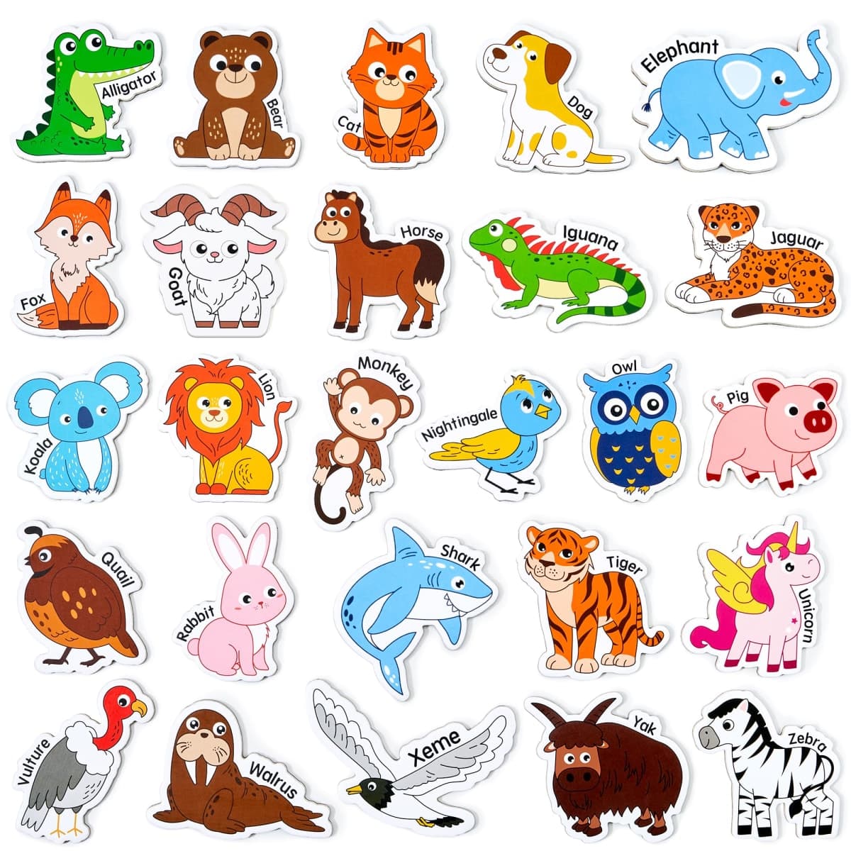 JoyCat Wooden Magnets for Kids – 26 Cute A-Z Animals Fridge Magnets for Toddlers, Large Magnetic Animal Refrigerator Toys, Fun Educational Learning Gifts for Toddlers 2 3 4 5 Years Old — image 1