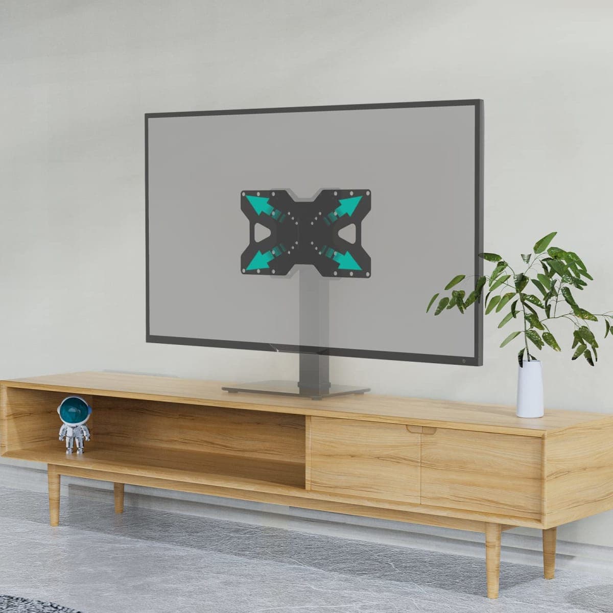 WALI Adapter Plate for TV Mount, 400x200 Universal Mount, Convert 75x75, 100x100mm up to 400x200mm Mounting Holes Patterns (ADP402), Black thumbnail 2