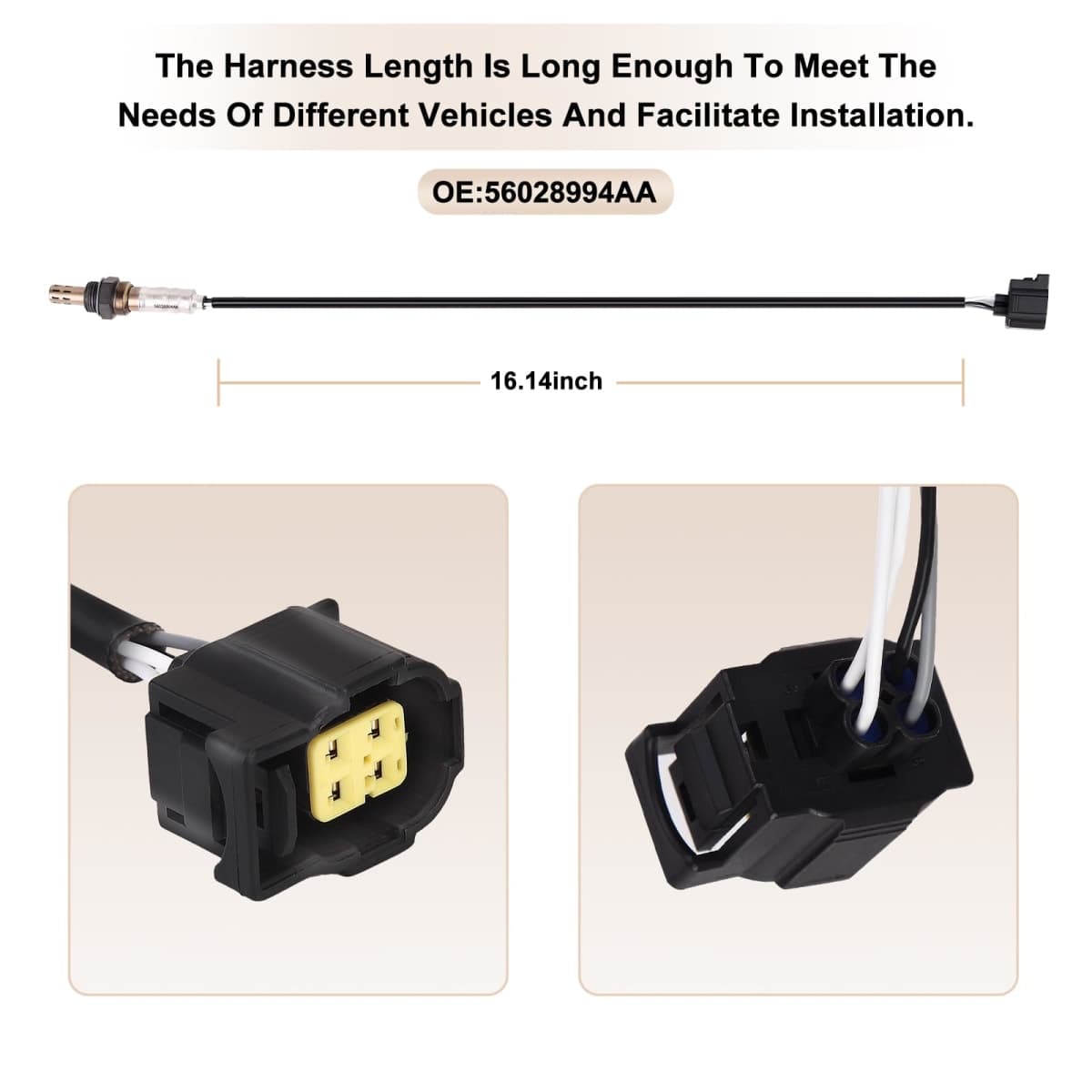 Oxygen O2 Sensor Upstream Downstream for Chry 300, for Dodge Challenger Charger Dakota Durango Grand Caravan Journey Neon Nitro, for Jeep Commander Grand Cherokee Wrangler JK 56028994AA, 56028994AB thumbnail 3