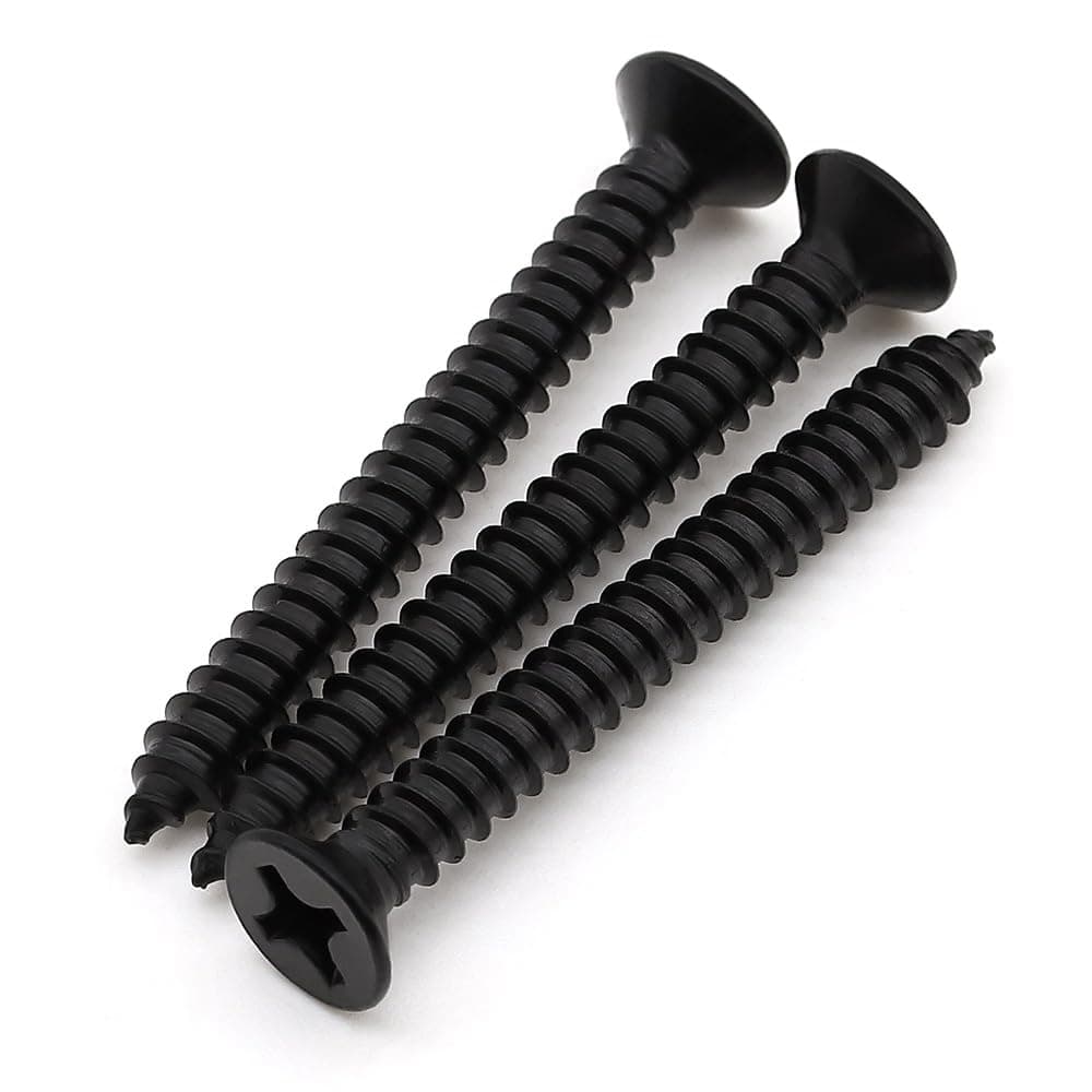RoyceMart #12 x 2-1/2" (40 Pack) Stainless Steel Phillips Flat Head Wood Screws, Stainless Steel 304 (18-8), Flat Head Sheet Metal Screws Self Tapping Screws, Black Coated thumbnail 3