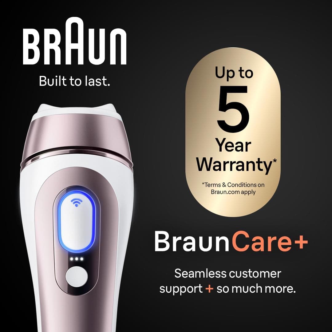 Braun Skin i-Expert Smart IPL PL7219 at Home Laser Hair Removal for Women and Men with App, Premium Pouch, Venus Razor, 2 Smart Heads, Facial Trimmer thumbnail 5