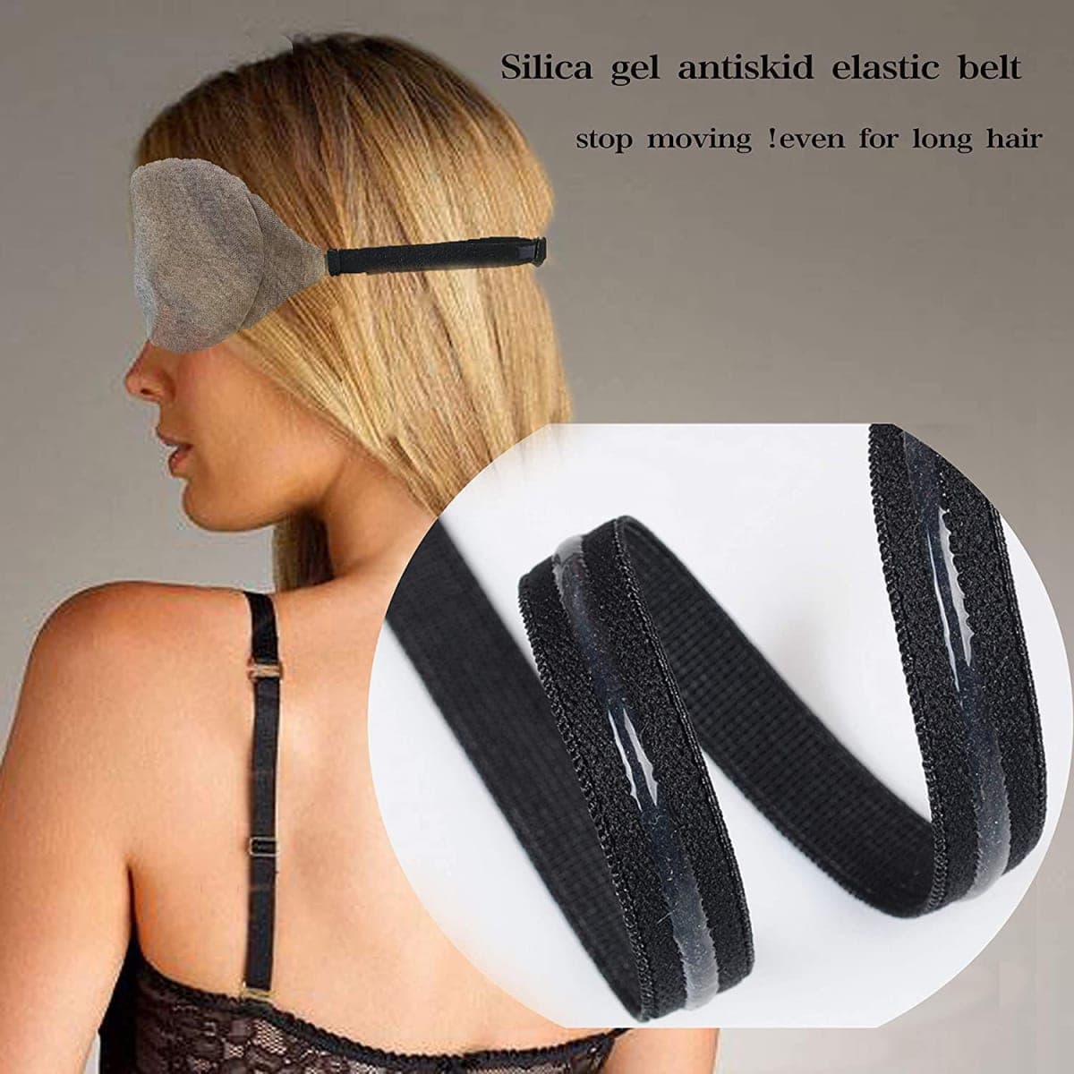 3D Eye mask for Sleeping,Machine Washable, Sleep Mask for Women, Blinder Blindfold Airplane with Travel Pouch (Black +Purple) thumbnail 4