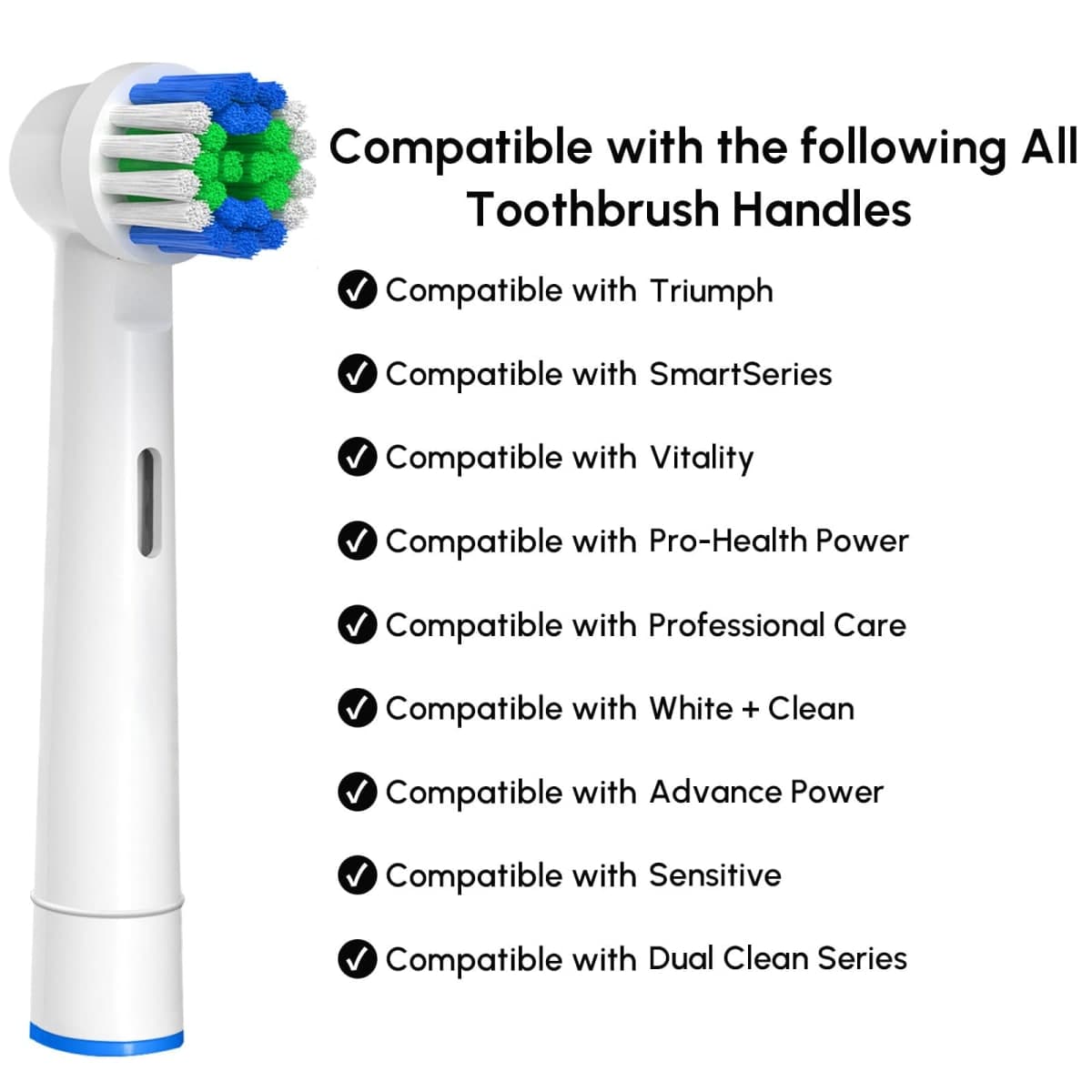 Replacement Toothbrush Heads Compatible with Oral B Braun, 12 Pcs Professional Electric Toothbrush Heads Brush Heads Compatible with Oral B Replacement Heads Refill 7000/Pro 1000/9600/500/3000/8000 thumbnail 2