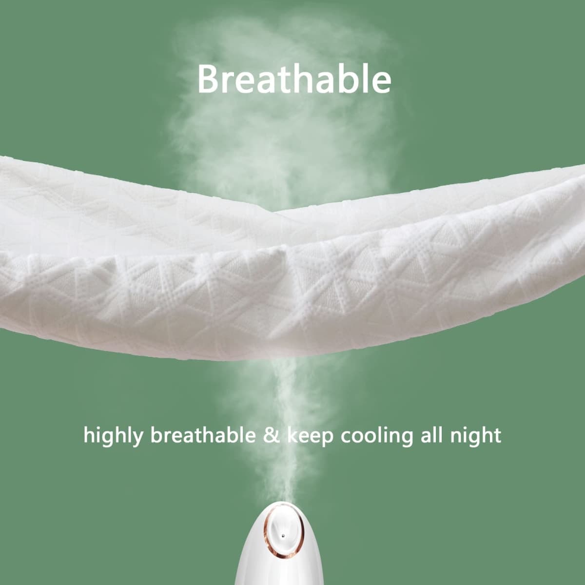 Premium 100% Waterproof Mattress Protector King Size, Breathable Bed Cover 3D Air Fabric Cooling Mattress Pad Cover Smooth Soft Noiseless Washable, 8''-21'' Deep Pocket (White) thumbnail 4