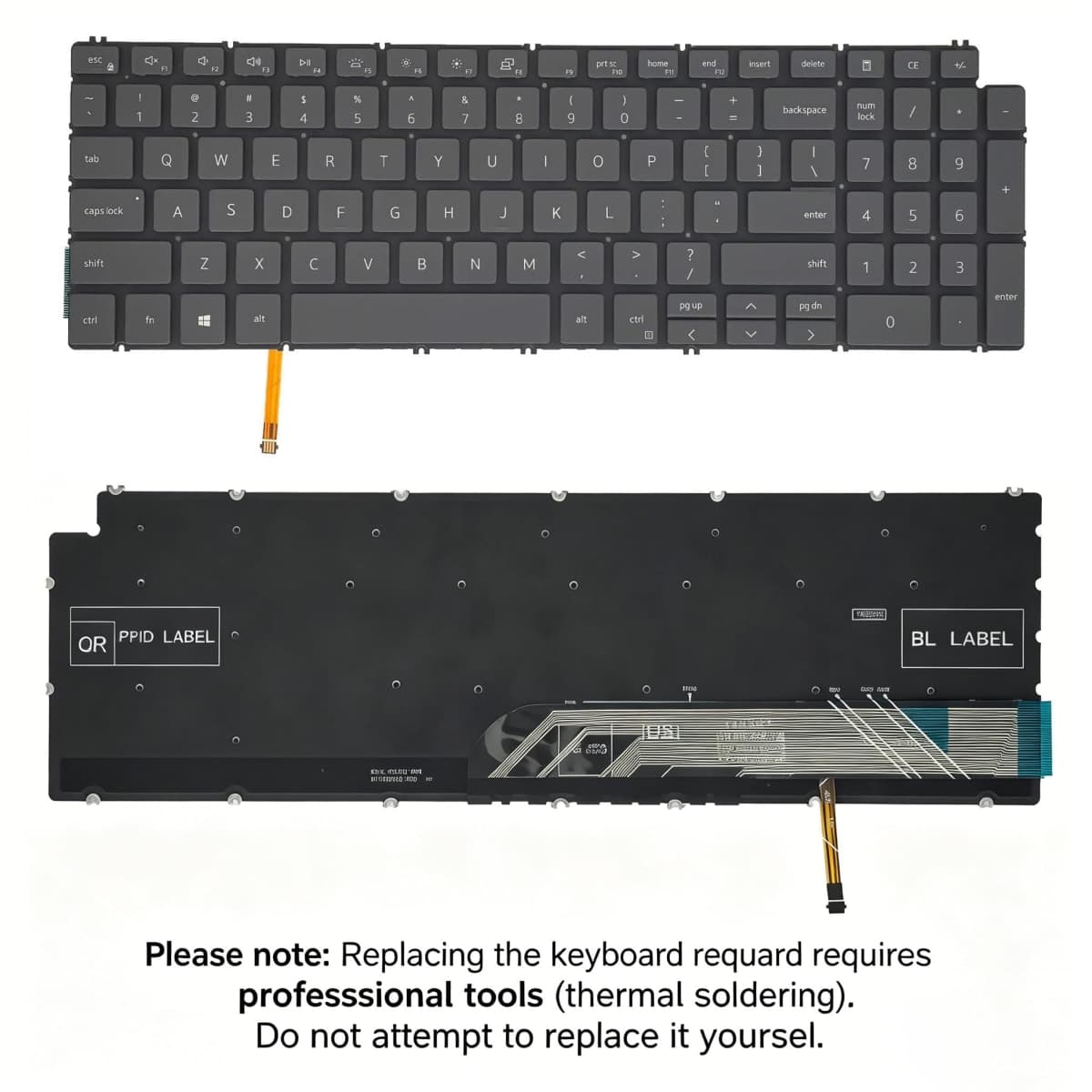 WWGTMC Replacement Keyboard for Dell Latitude 15 3520,Inspiron 15 3510 3511 3515 5510 5515 5518 Series Laptop with Backlit US Layout thumbnail 3