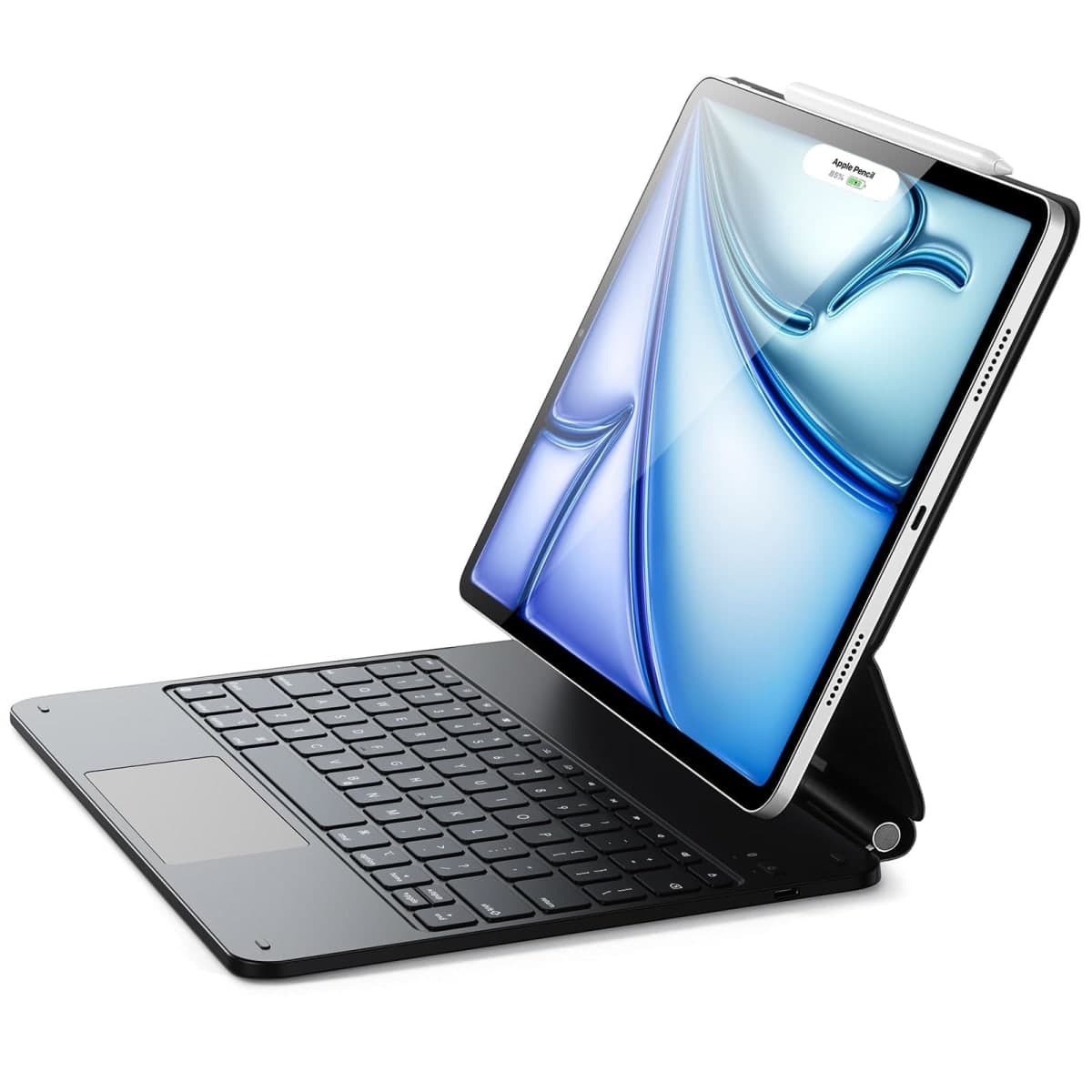 ESR iPad Air 13 Inch Case Keyboard (M3/M2, 2025/2024) & iPad Pro 12.9 inch (3/4/5/6th Gen) Magic Keyboard, Easy-Set Floating Cantilever Stand, Precision Multi-Touch Trackpad, Rebound Series, Black