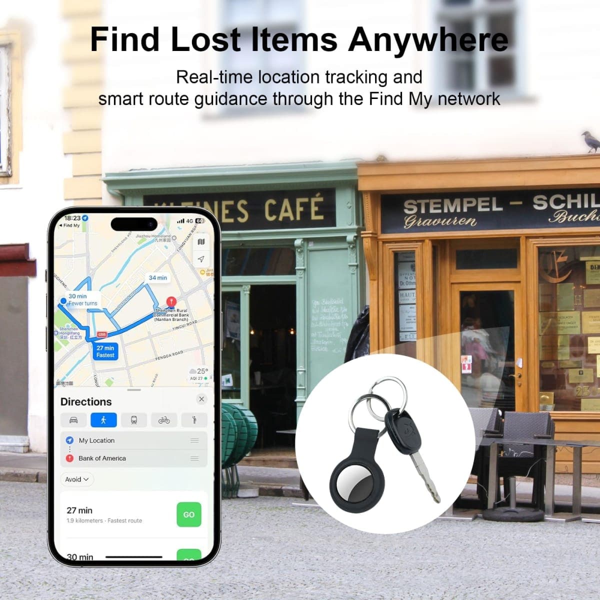 4 Packs Tracker Tags Compatible with Apple Find My (iOS Only), Bluetooth Tracker, Smart Keys Finder and Item Locator with Waterproof Case for Wallet Luggage Pet Backpack New thumbnail 3