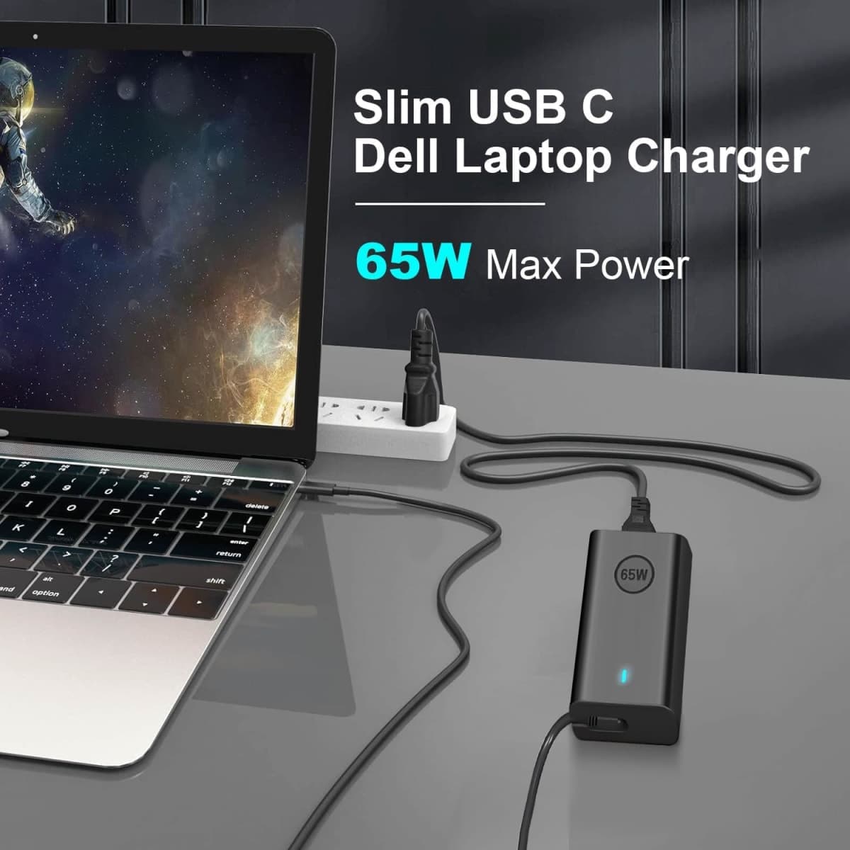 65W USB C Laptop Charger for Dell XPS and Latitude 5000 5420 5520 65W Dell Laptop Charger Type C thumbnail 2