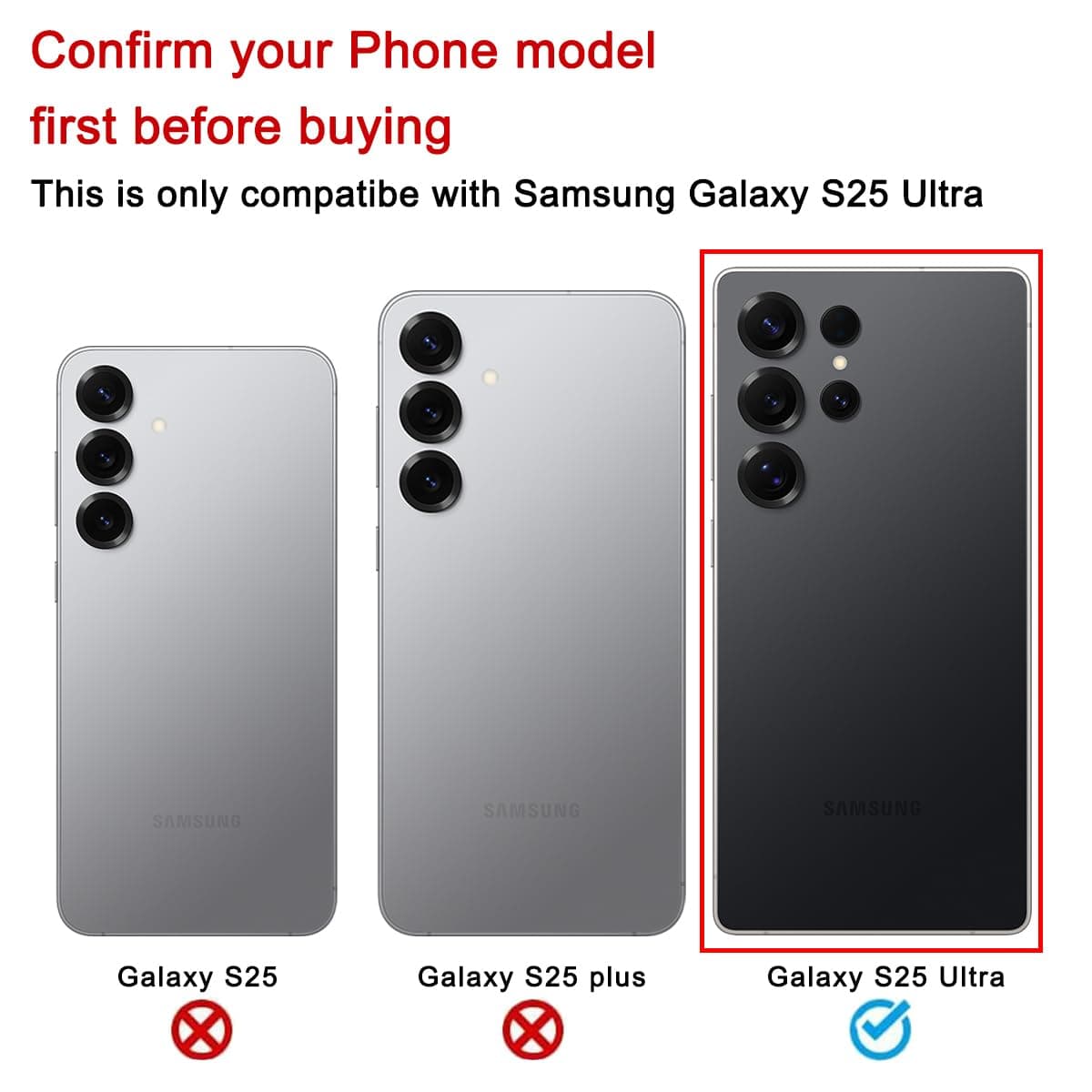 Perzework 2 Sets Back Rear Camera Lens Glass Replacement for Samsung Galaxy S25 Ultra 6.9-inches with pre-Installed Adhesive and Reparing Toolkit thumbnail 2