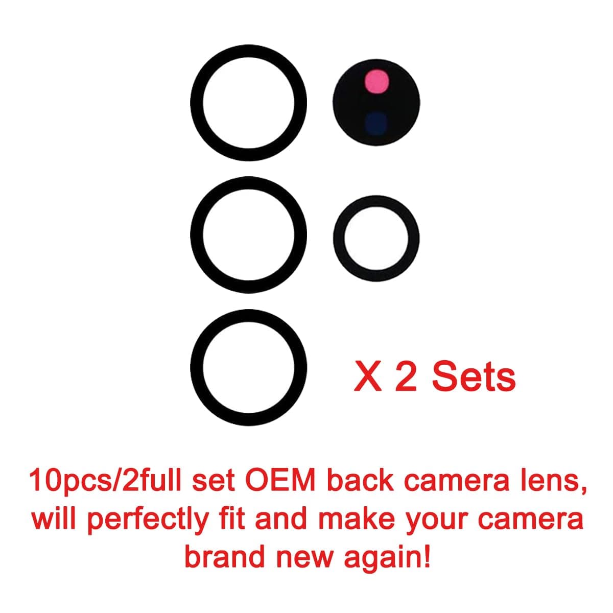 Perzework 2 Sets Back Rear Camera Lens Glass Replacement for Samsung Galaxy S25 Ultra 6.9-inches with pre-Installed Adhesive and Reparing Toolkit thumbnail 3